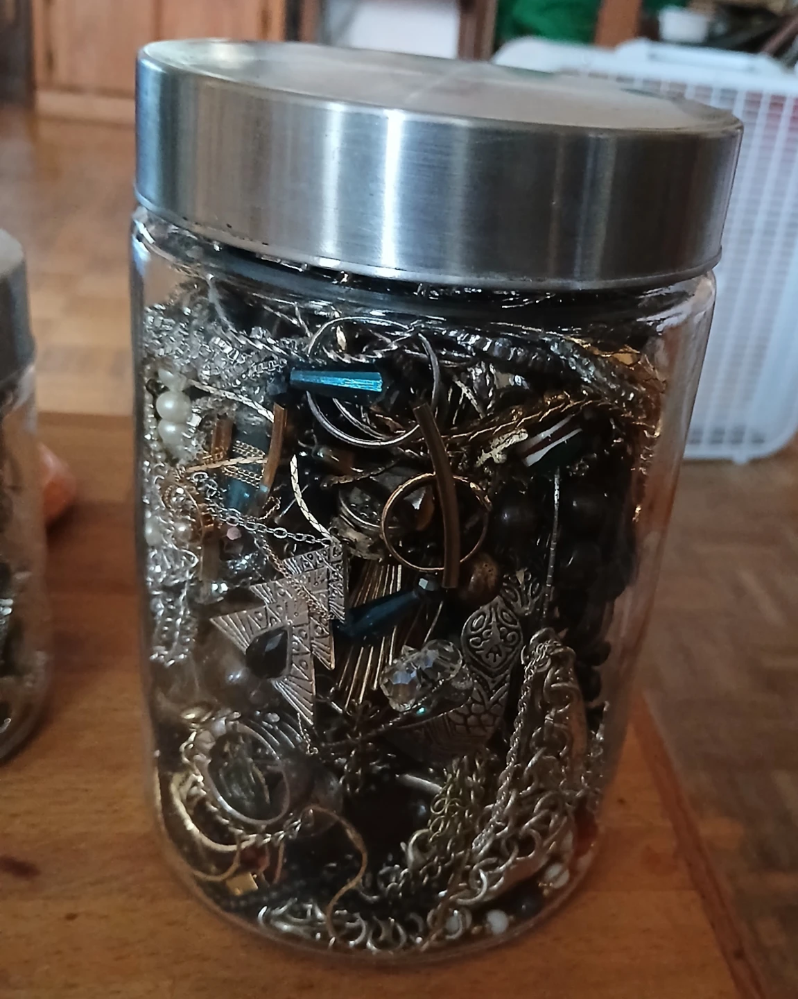 Jar of Assorted Costume Jewellery