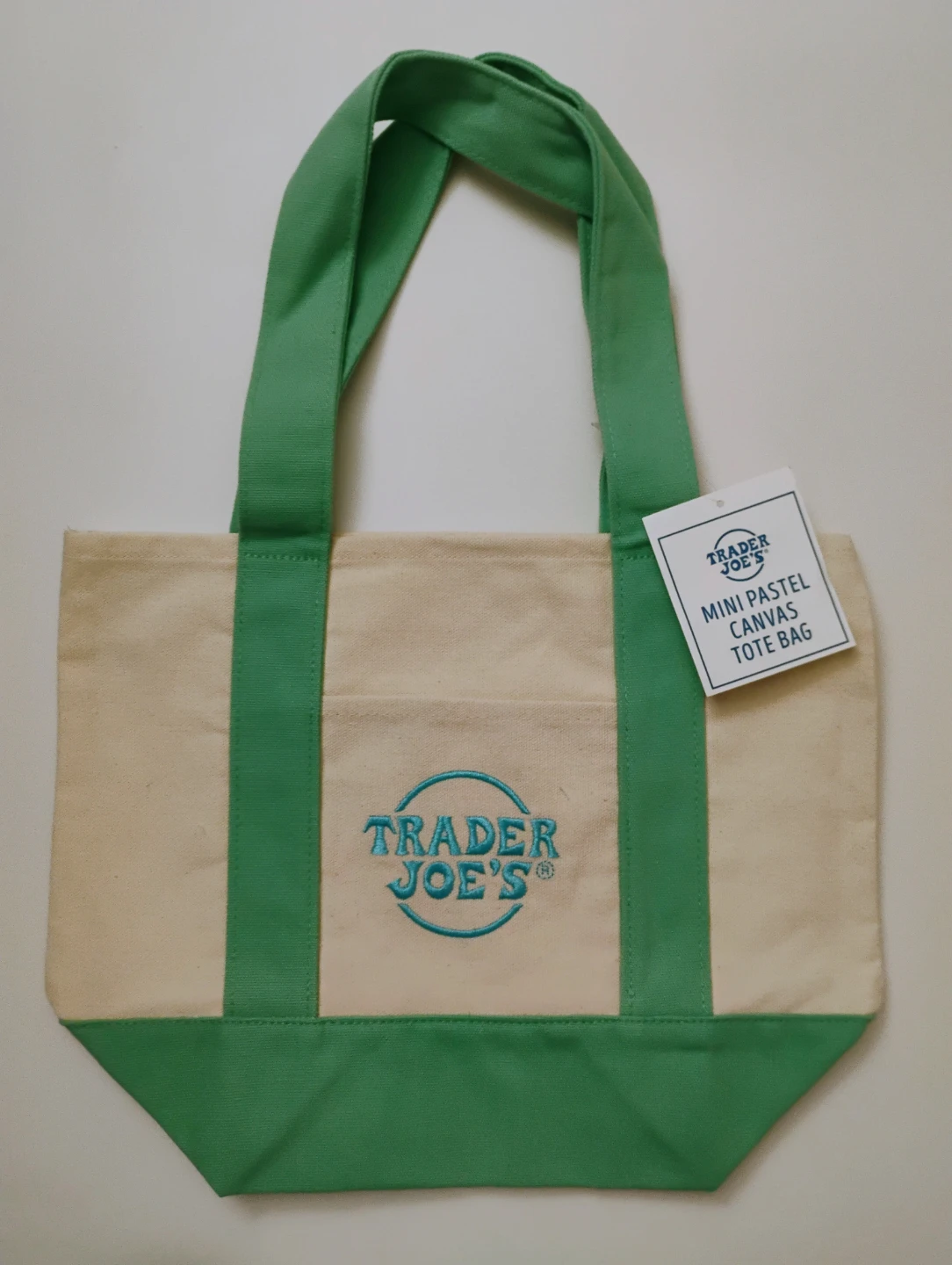 Trader Joe's Mini Pastel Canvas Tote Bag - photo 4