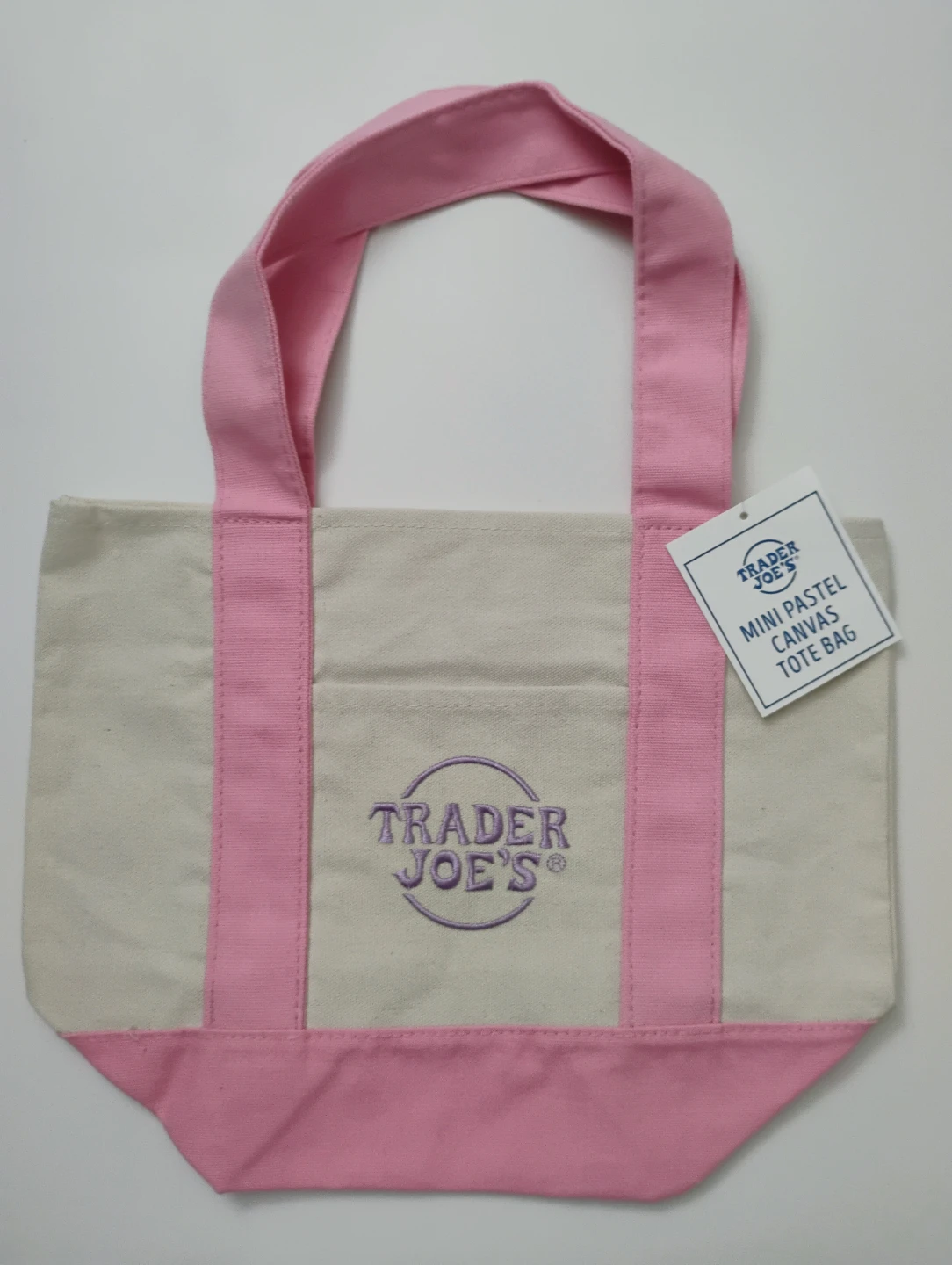 Trader Joe's Mini Pastel Canvas Tote Bag - photo 5