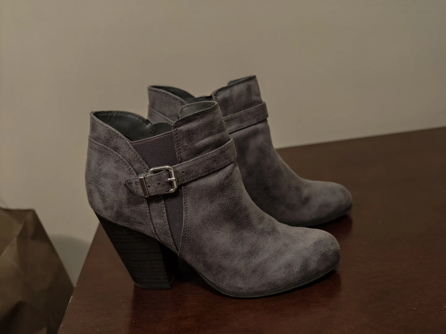 Fergalicious Grey Suede Ankle Boots Size 8 US - photo 3
