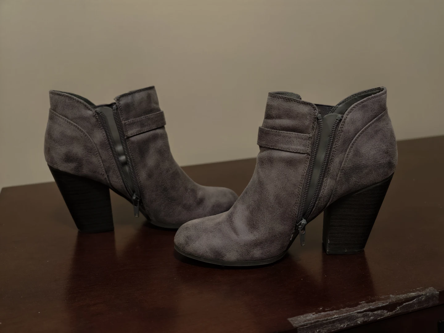 Fergalicious Grey Suede Ankle Boots Size 8 US - photo 5