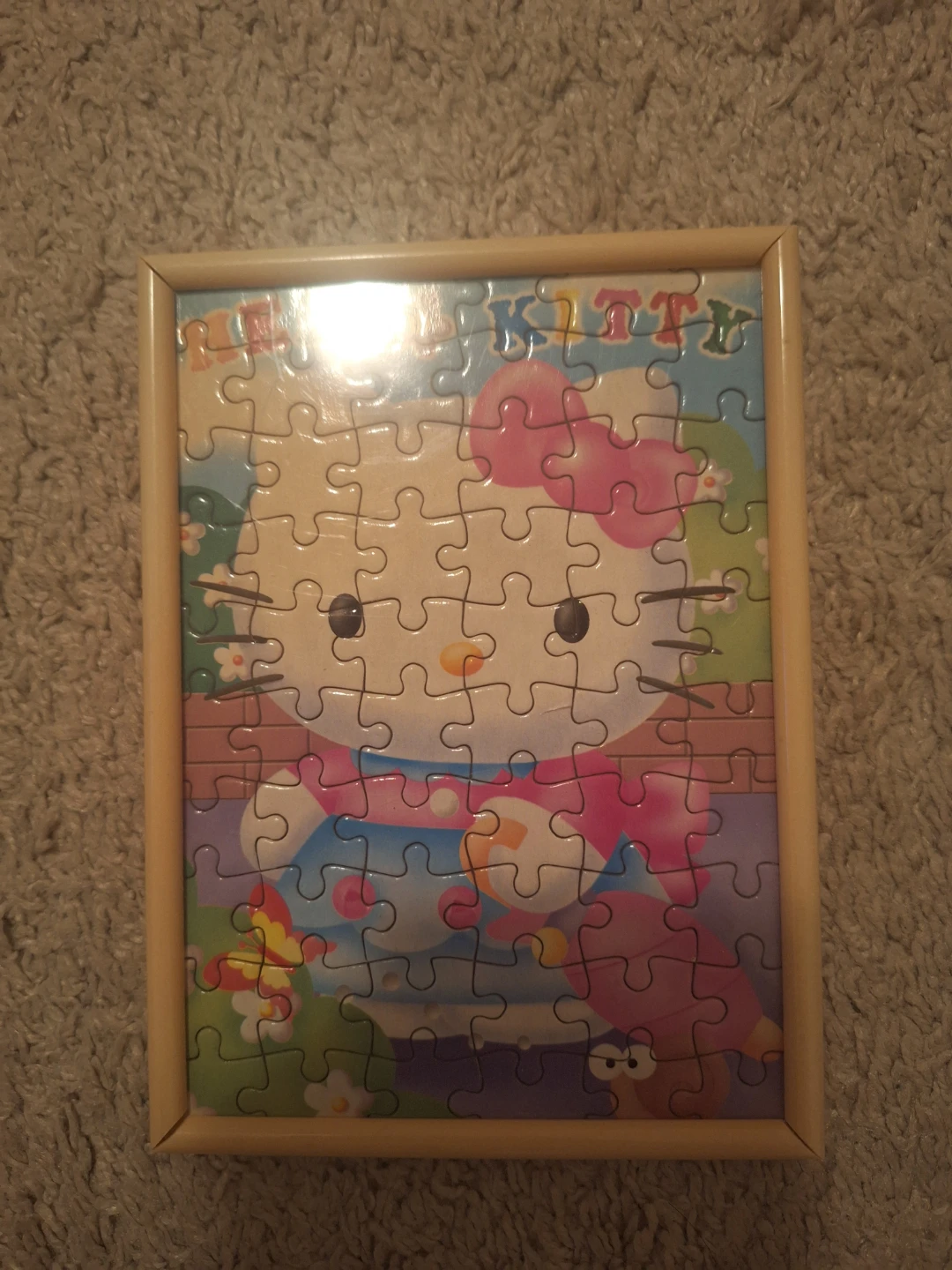 Hello Kitty and Snoopy & Woodstock Puzzles in Frames - $8 each - photo 2