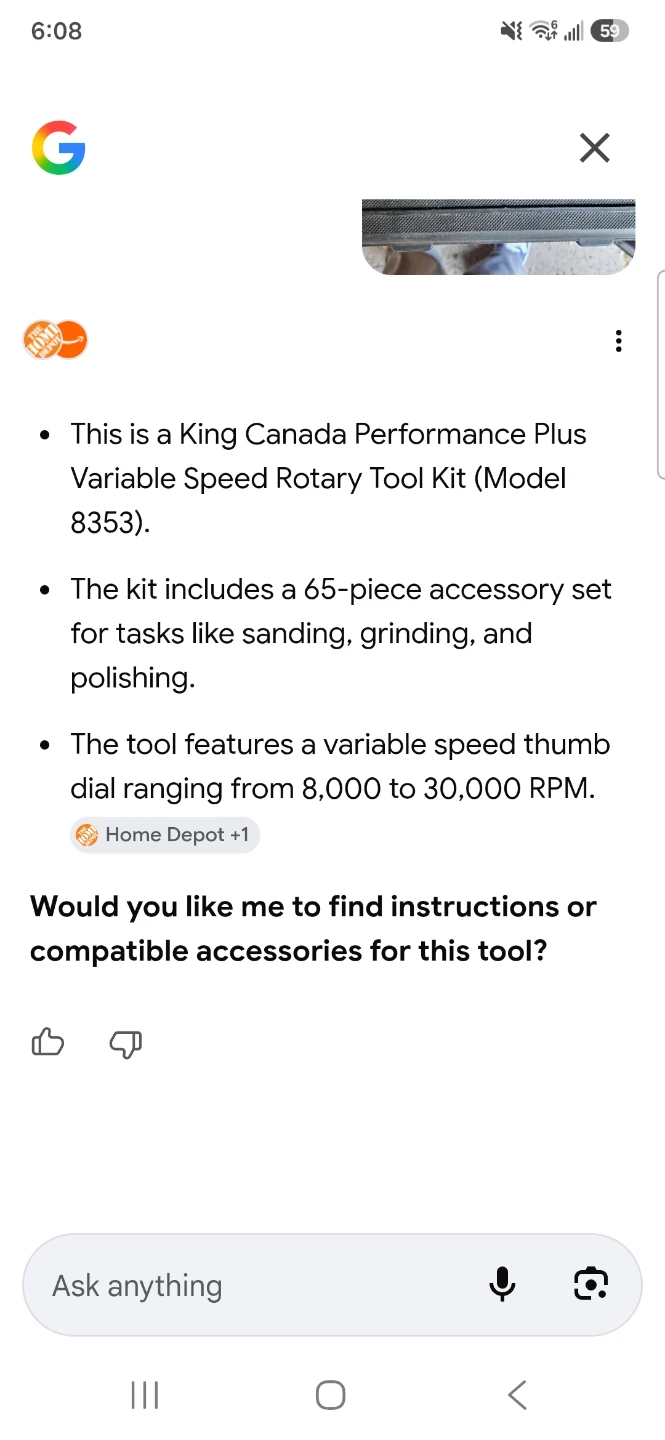 King Canada Variable Speed Rotary Tool Kit - photo 3
