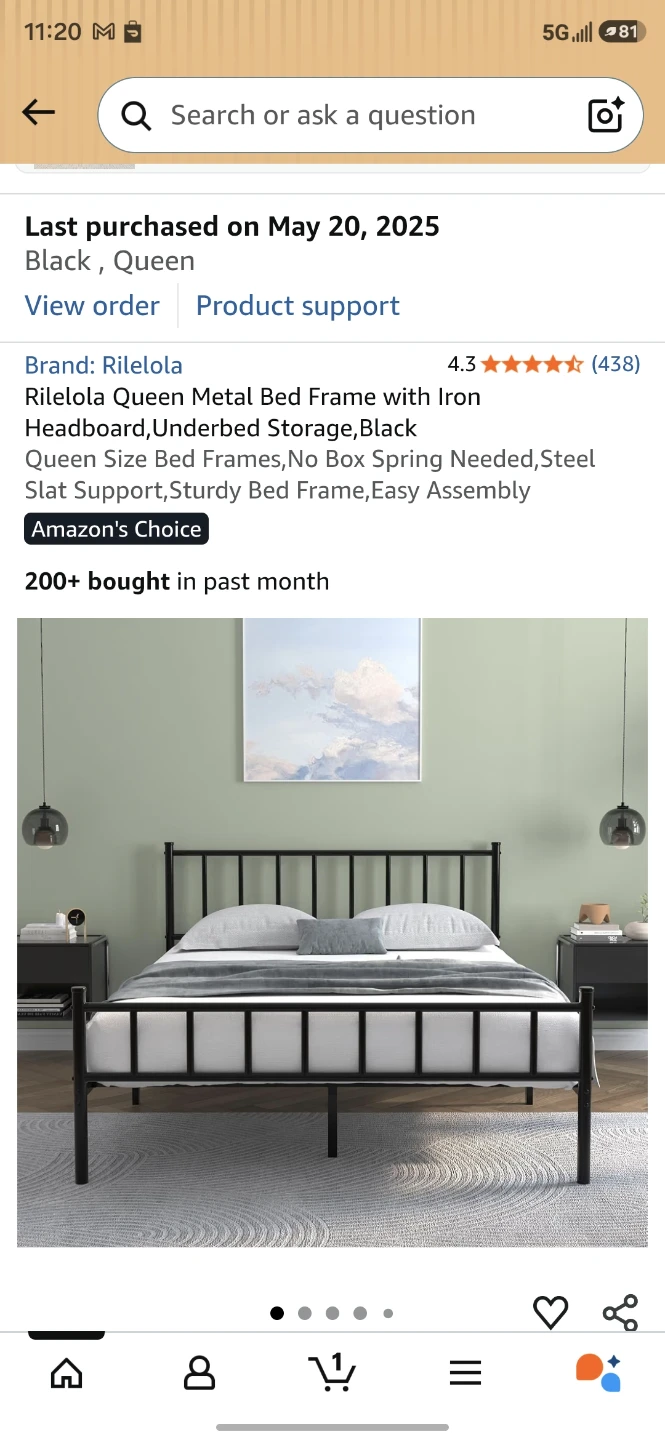 Bed frame and mattress - photo 3