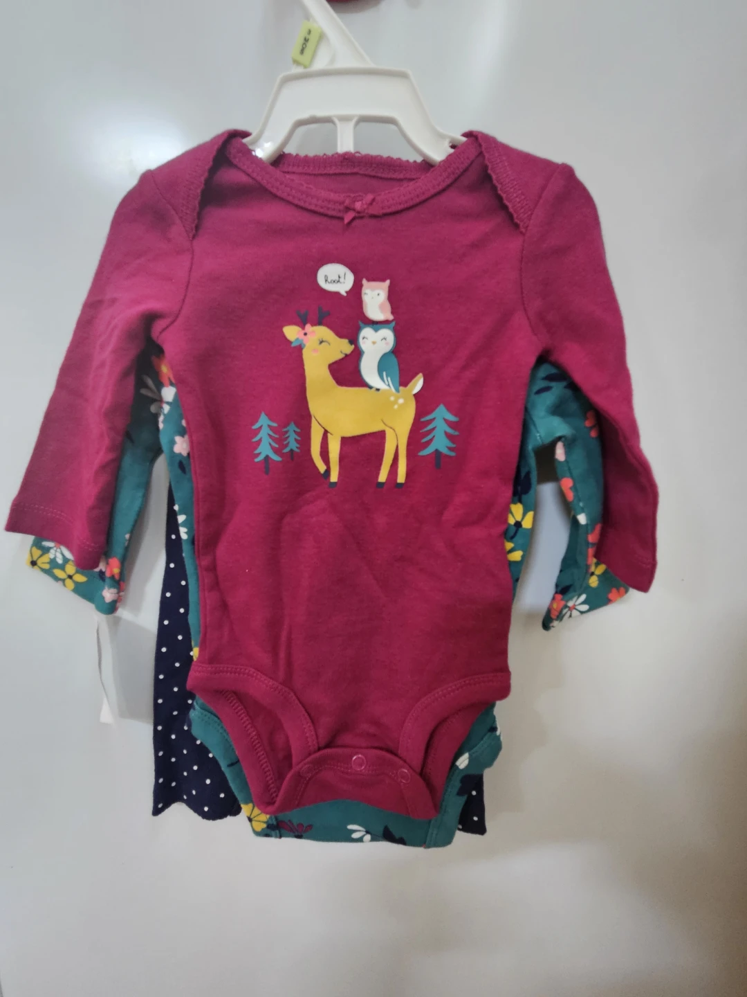 3Month 3 piece Carter's Baby Girl Bodysuit and Pants Set - photo 2