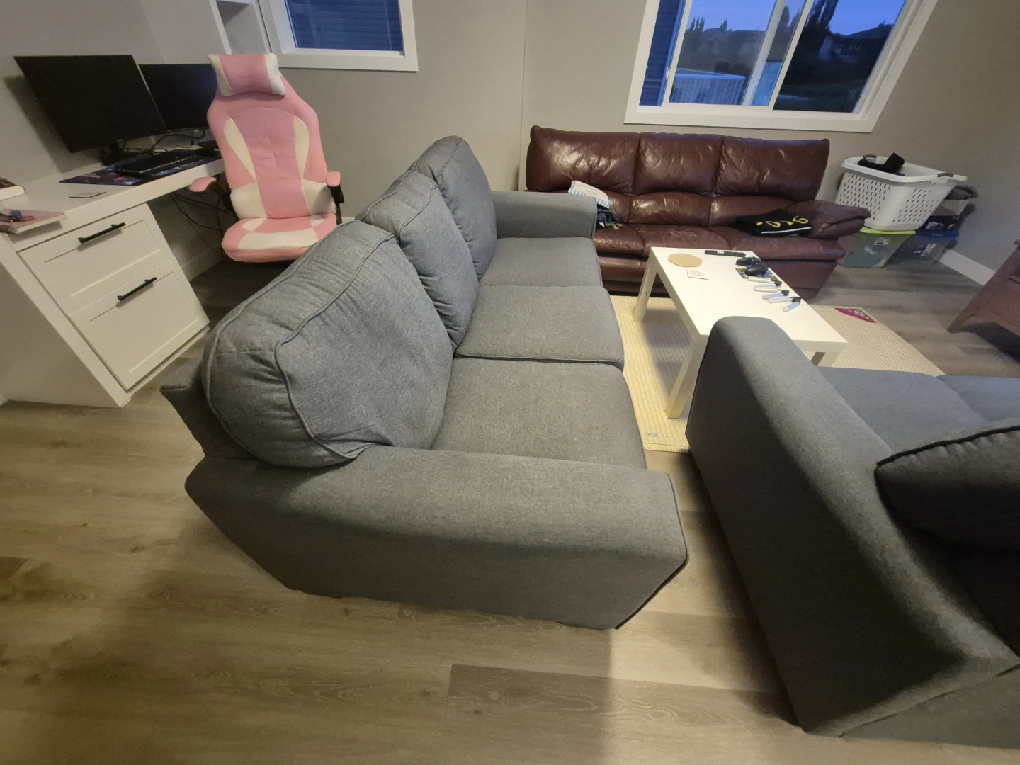 Grey Fabric Sofa - photo 3