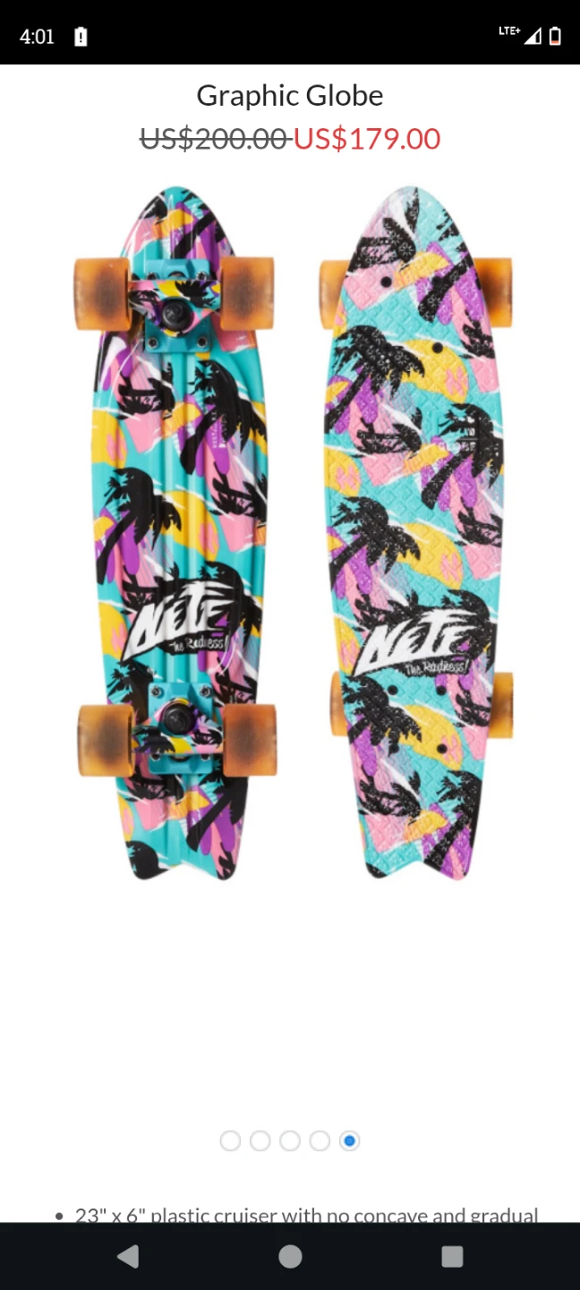 Globe WET (The Radness) Cruiser Skateboard 23"