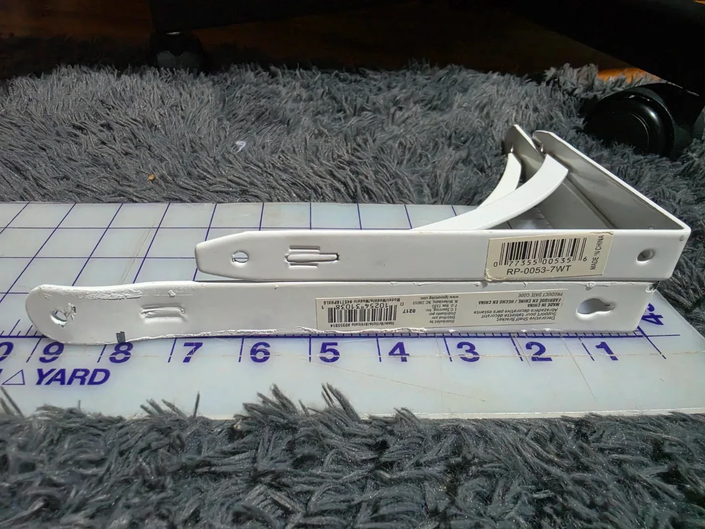 White Metal Shelf Brackets (Set of 5) - photo 2
