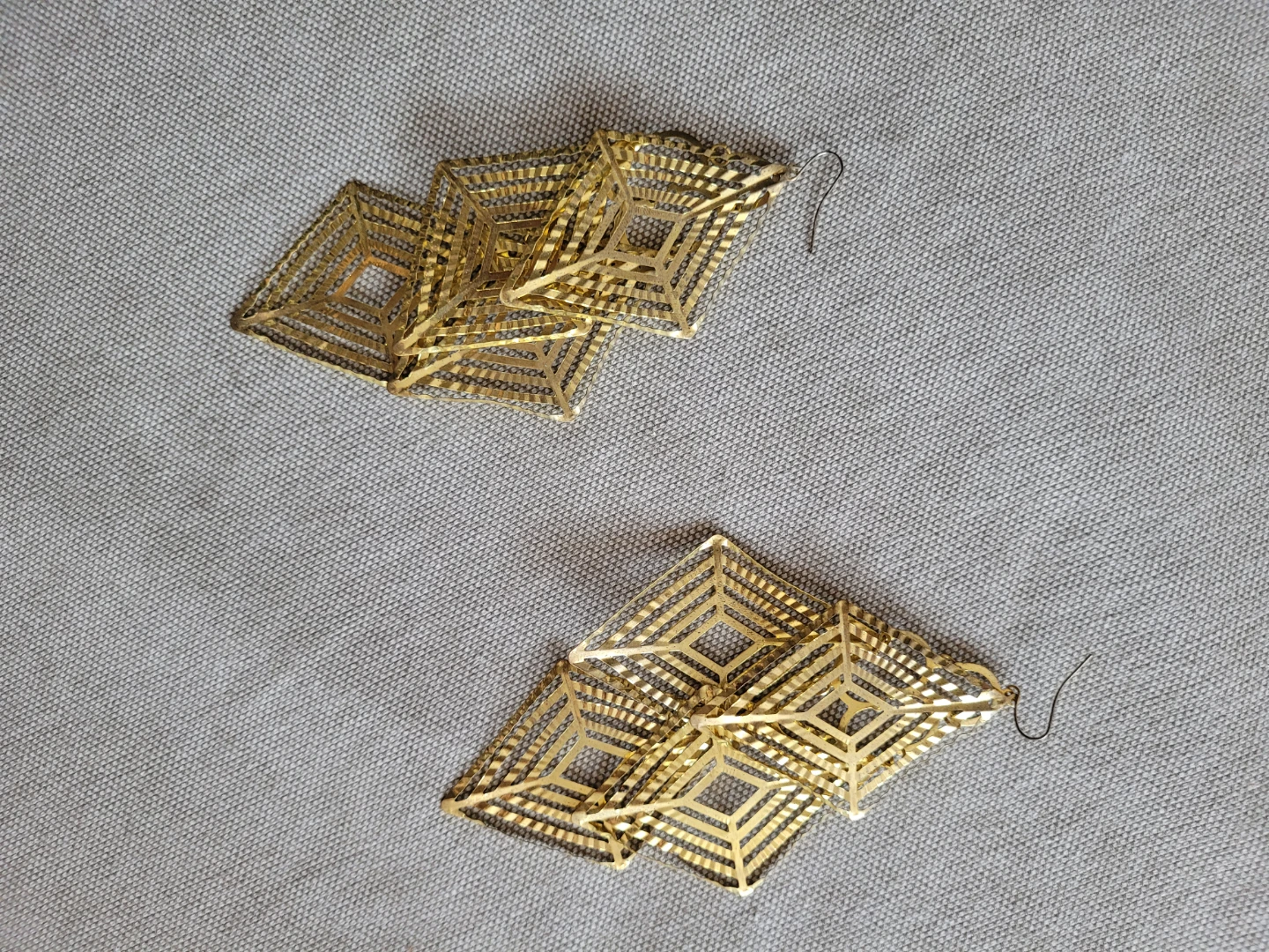 Gold Geometric Drop Earrings