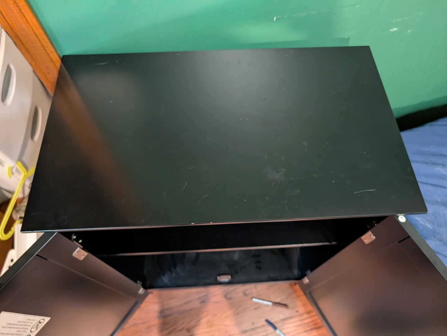 Black Storage Cabinet with Double Doors - photo 3
