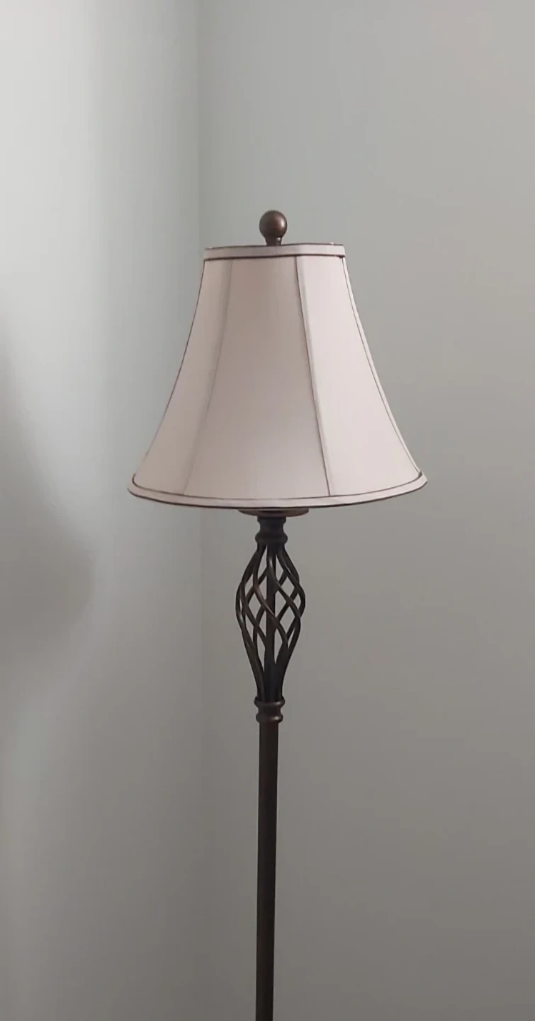 Torchiere Floor Lamp with Cream Shade