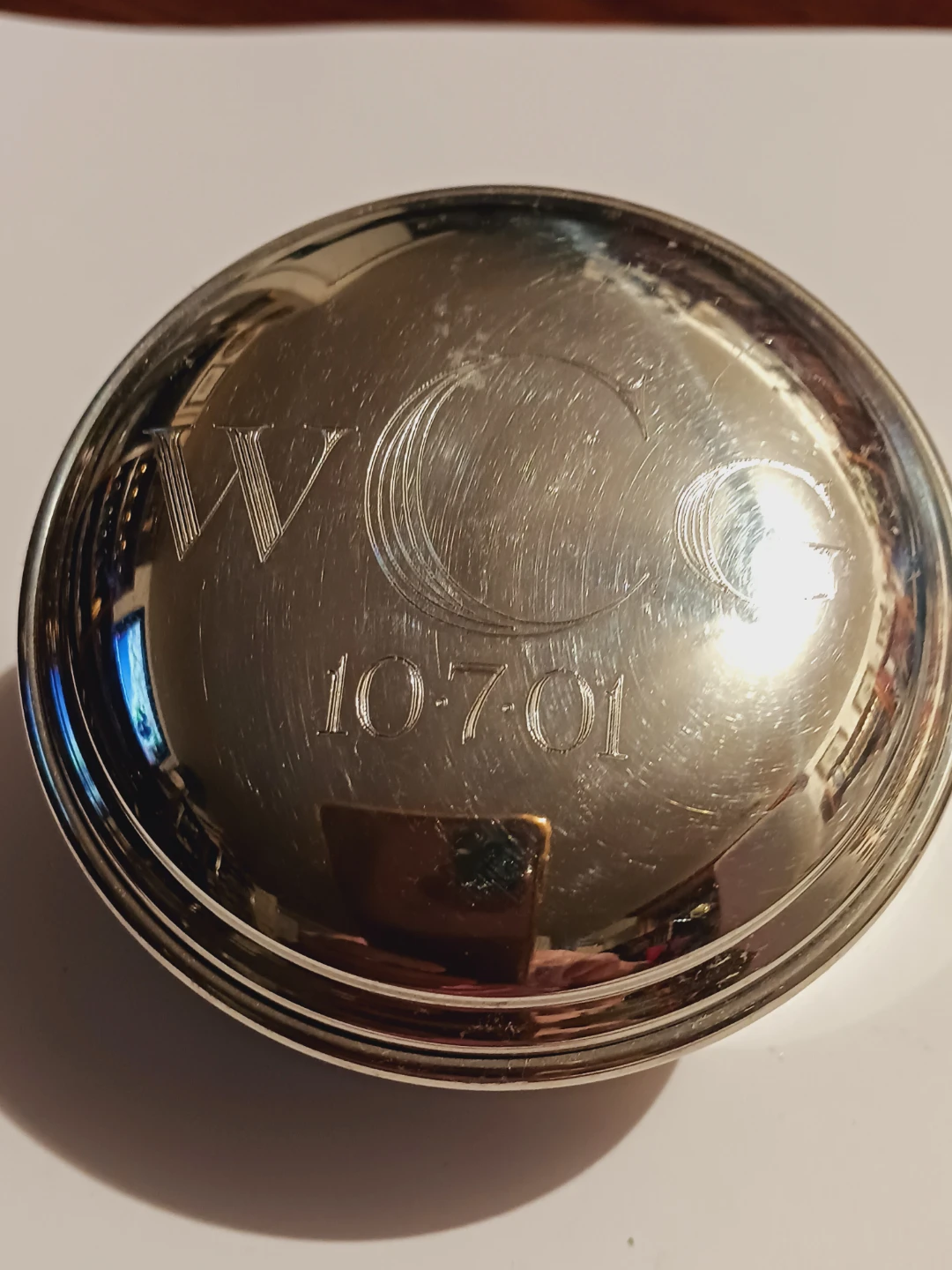 Beautuful Vintage Silver Tone Trinket Box.