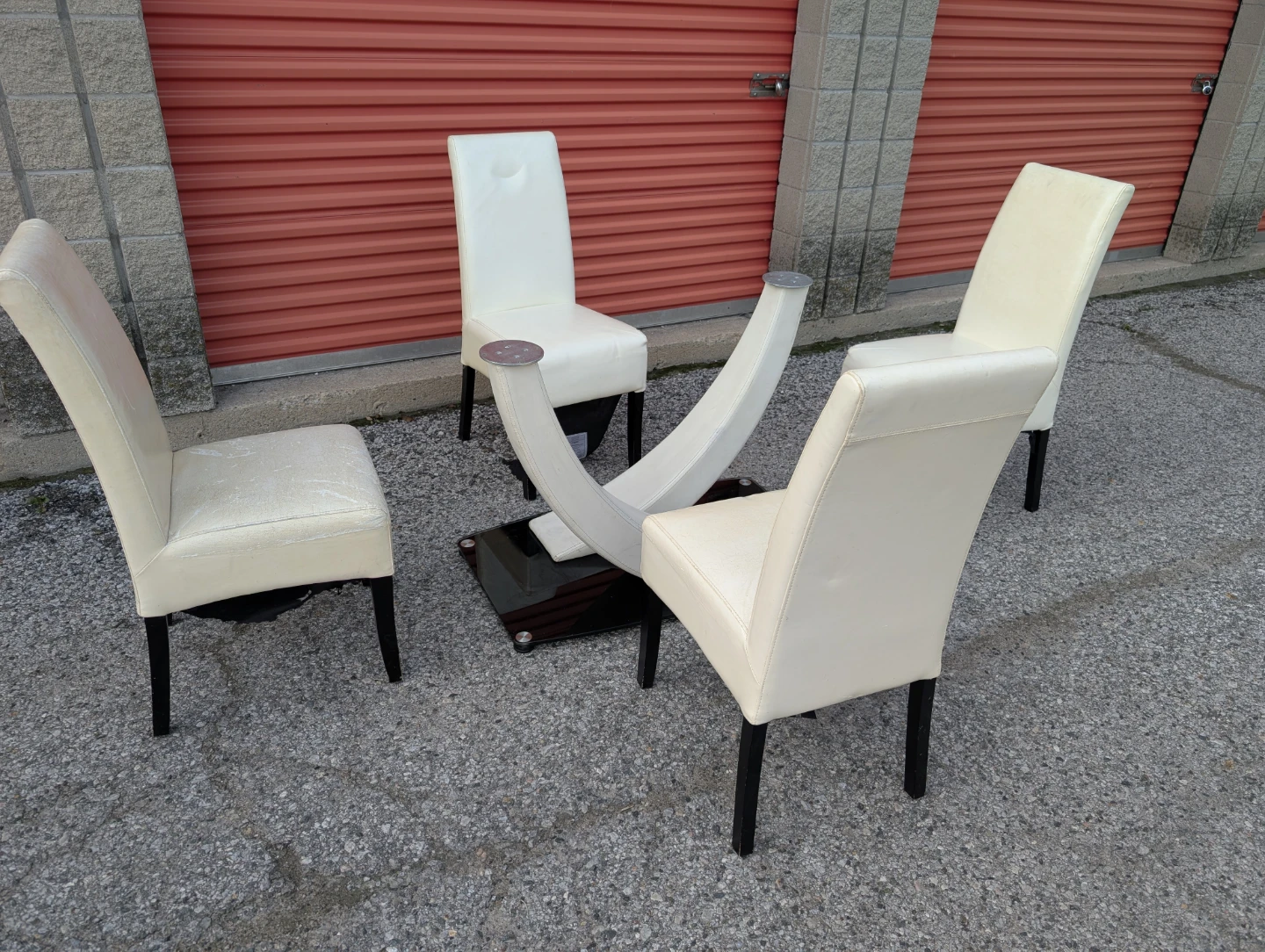Set of 4 Dining Chairs and Coffee Table Base (No glass top) - photo 2
