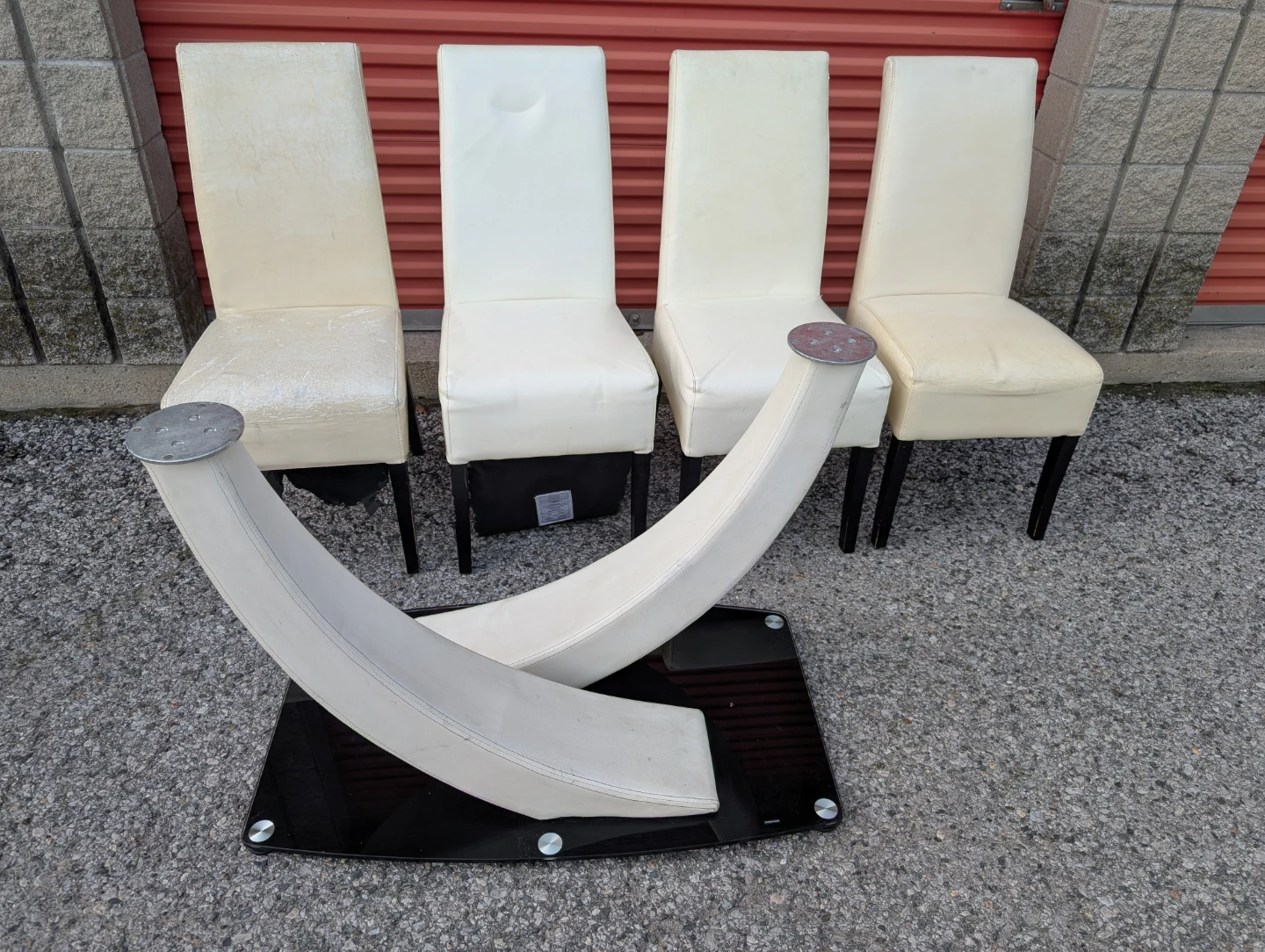 Set of 4 Dining Chairs and Coffee Table Base (No glass top) - photo 3