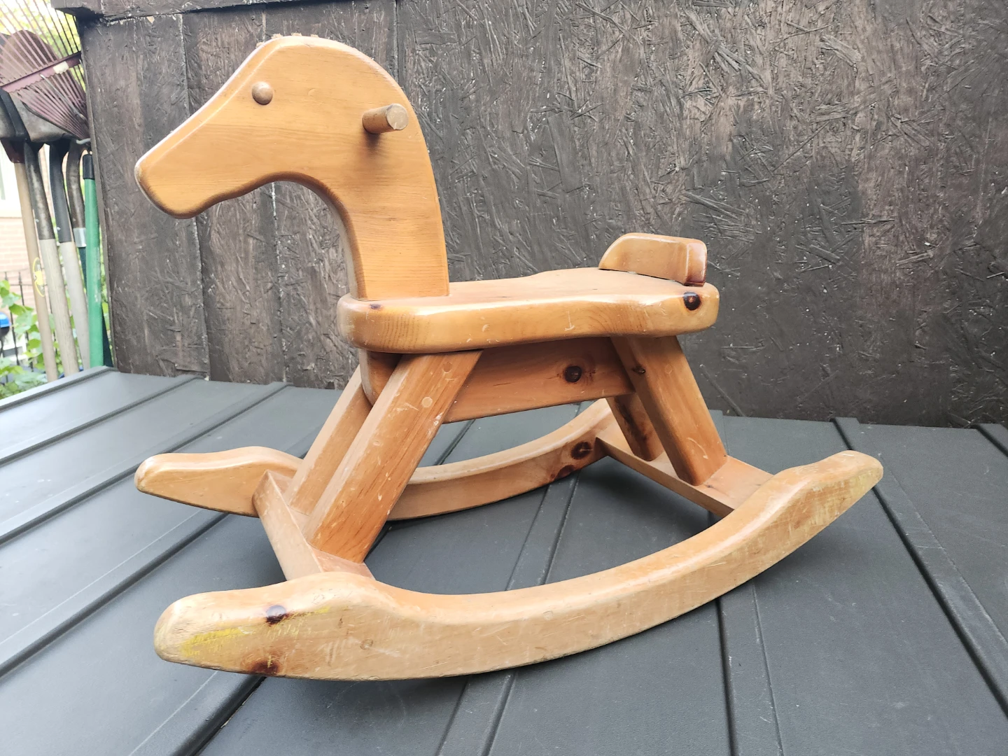Vintage Solid Wooden Rocking Horse - photo 3