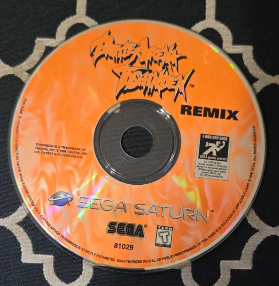 Battle Arena Toshinden Remix Sega Saturn Game Disc