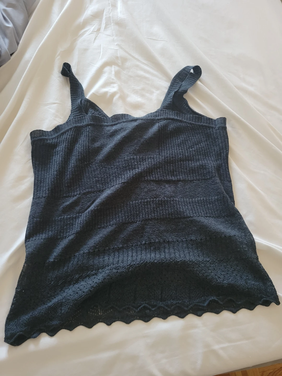 Grey Lace Trim Tank Top - photo 2