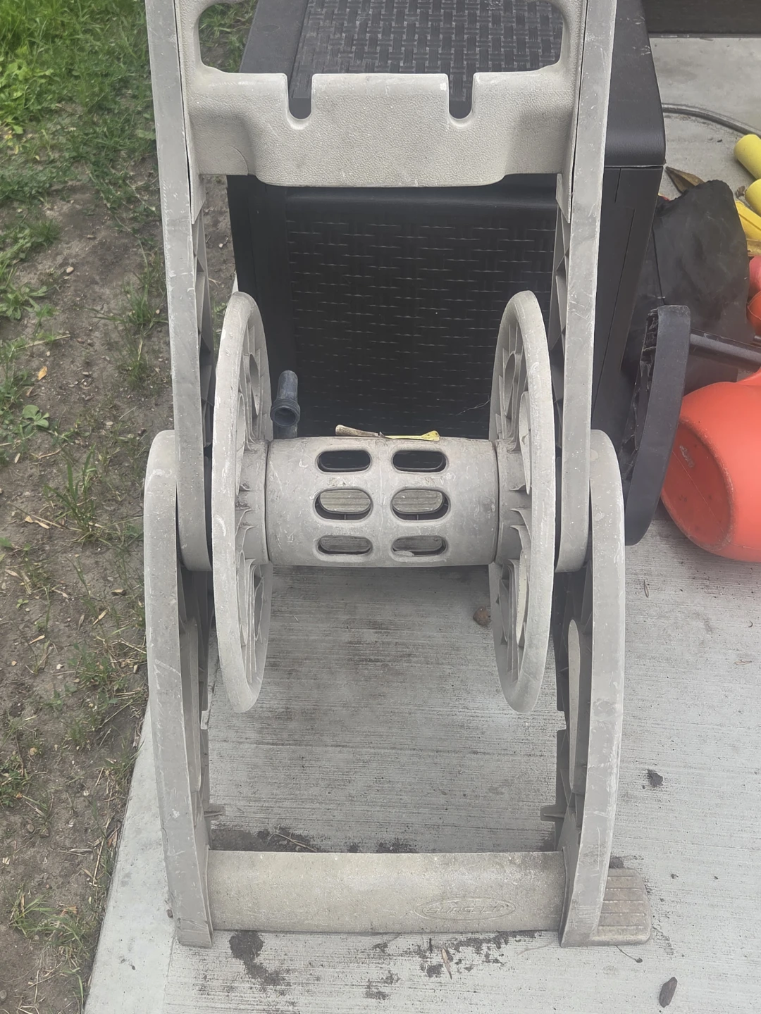 Grey Garden Hose Reel Cart