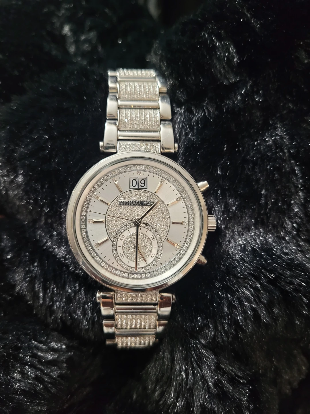 Preloved Michael Kors Silver Crystal Watch