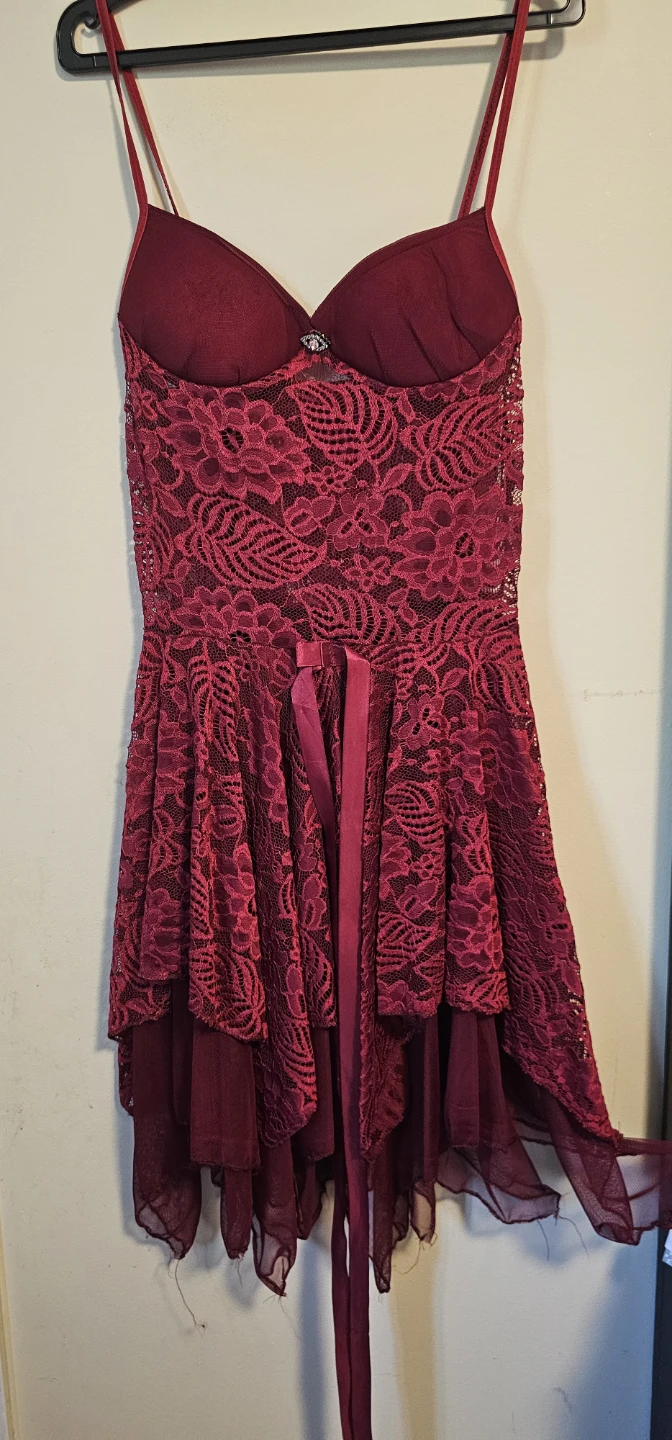 Red Lace Babydoll Dress
