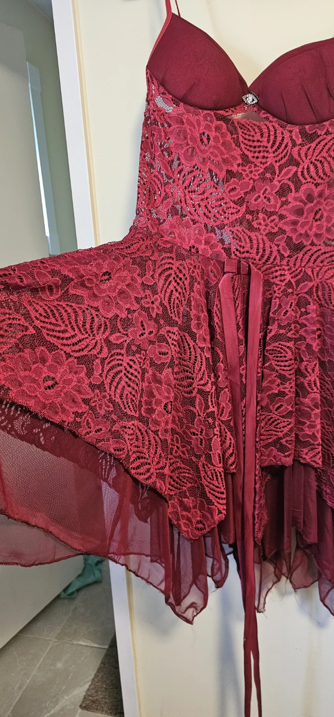 Red Lace Babydoll Dress - photo 3