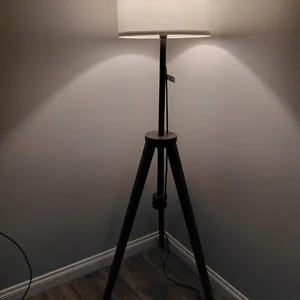 2x IKEA Tripod Floor Lamp with White Shade