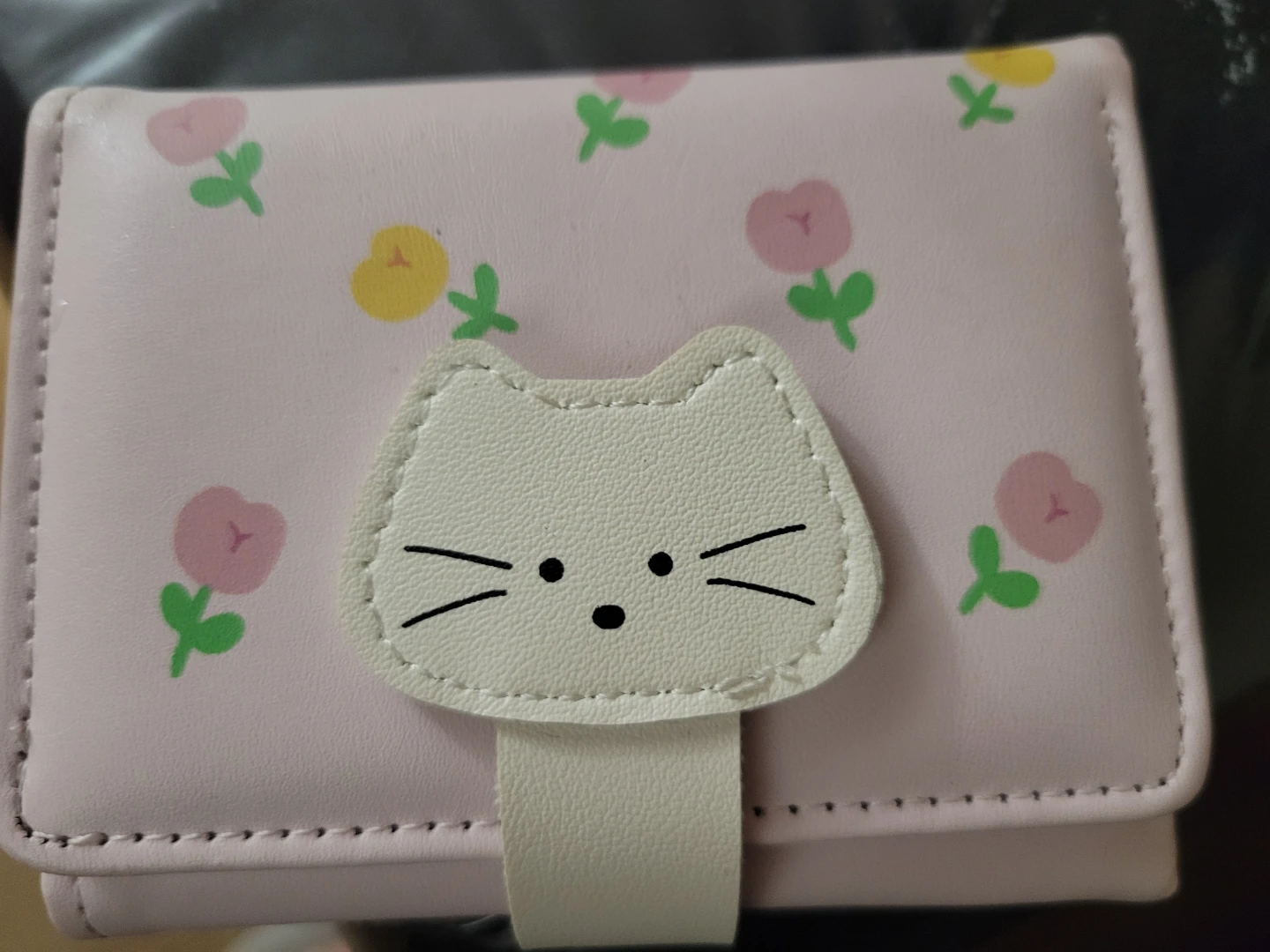 Pink Cat & Flower Wallet