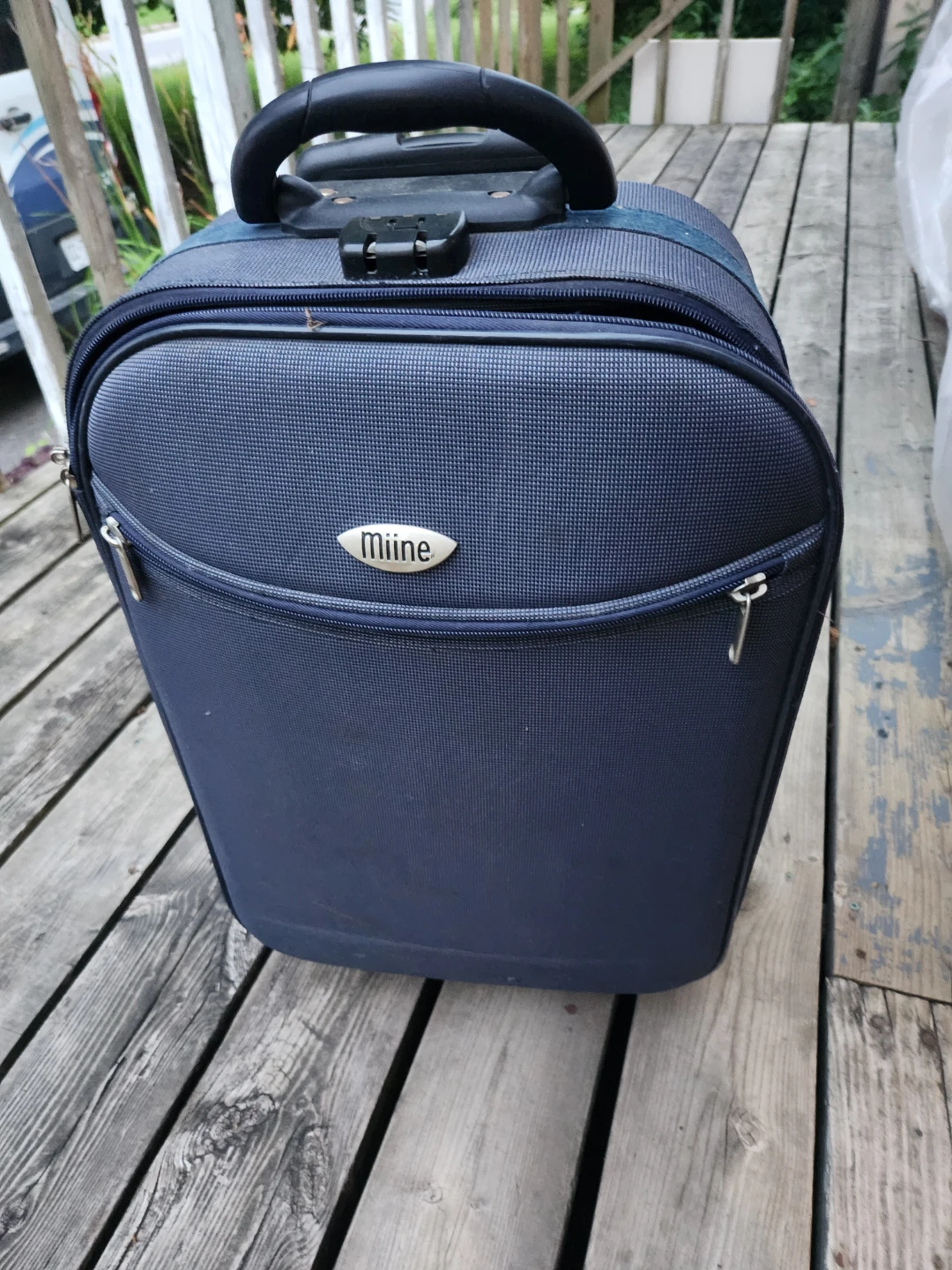 Miine Blue Rolling Suitcase