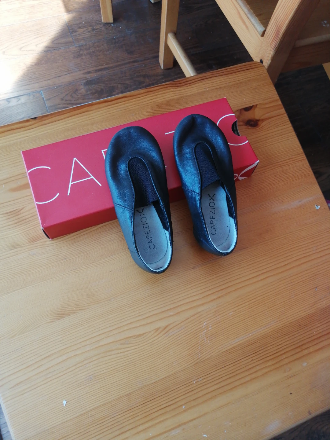 Capezio Black Leather Ballet Shoes