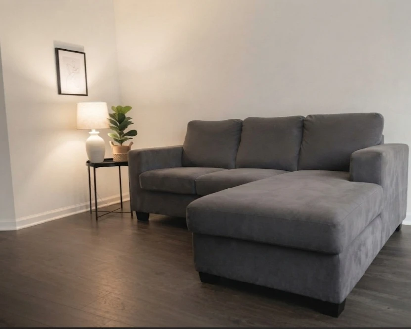 ​Grey L-Shaped Sectional Sofa - photo 2