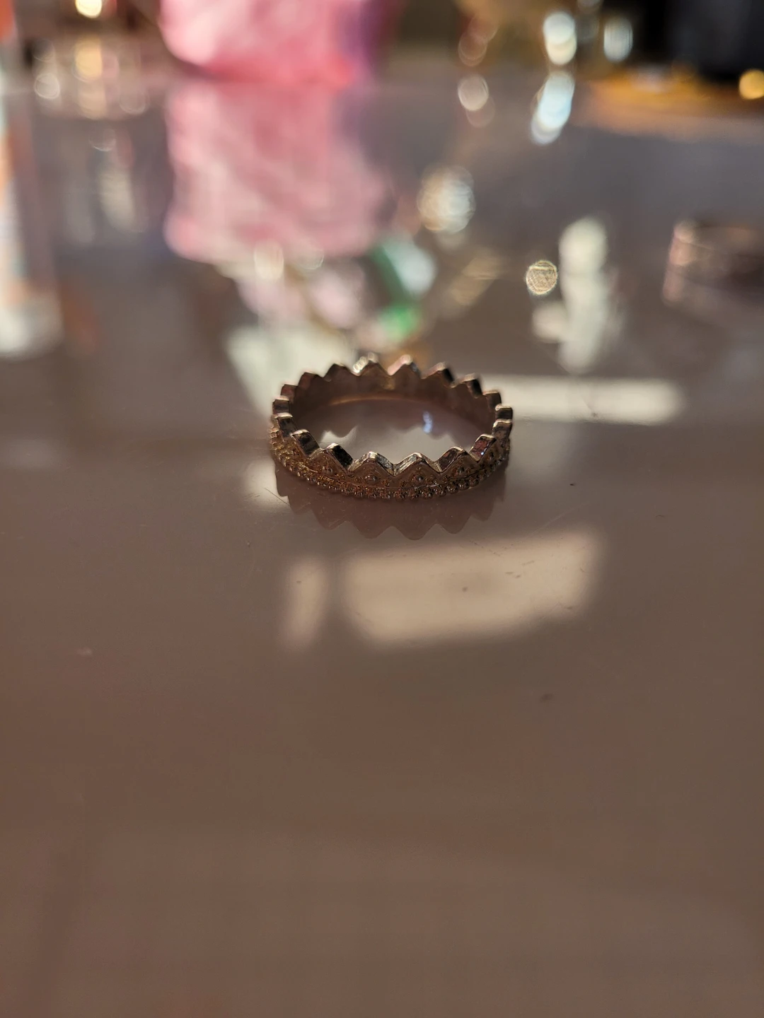 Crown Band Ring Rose Gold Tone