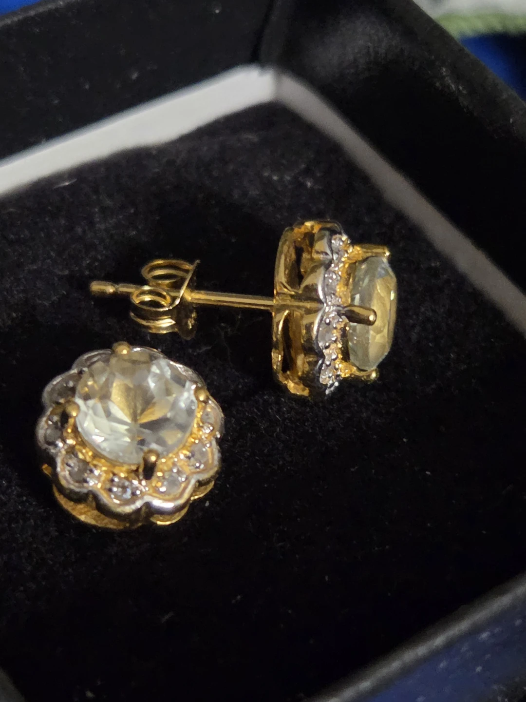Green Amethyst & Diamond earrings - photo 2