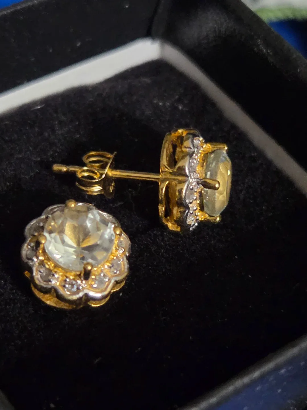 Green Amethyst & Diamond earrings - photo 2