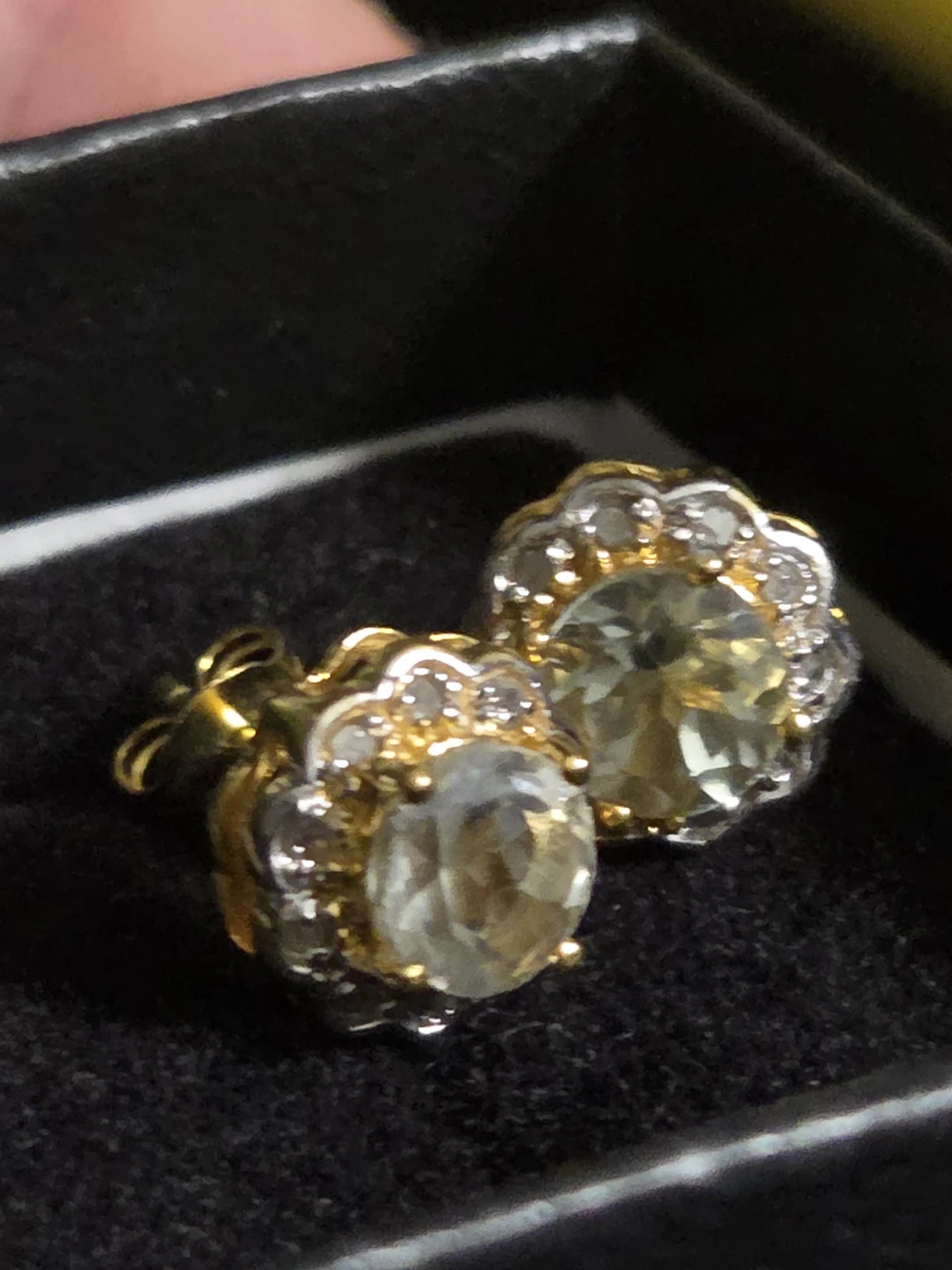 Green Amethyst & Diamond earrings - photo 3