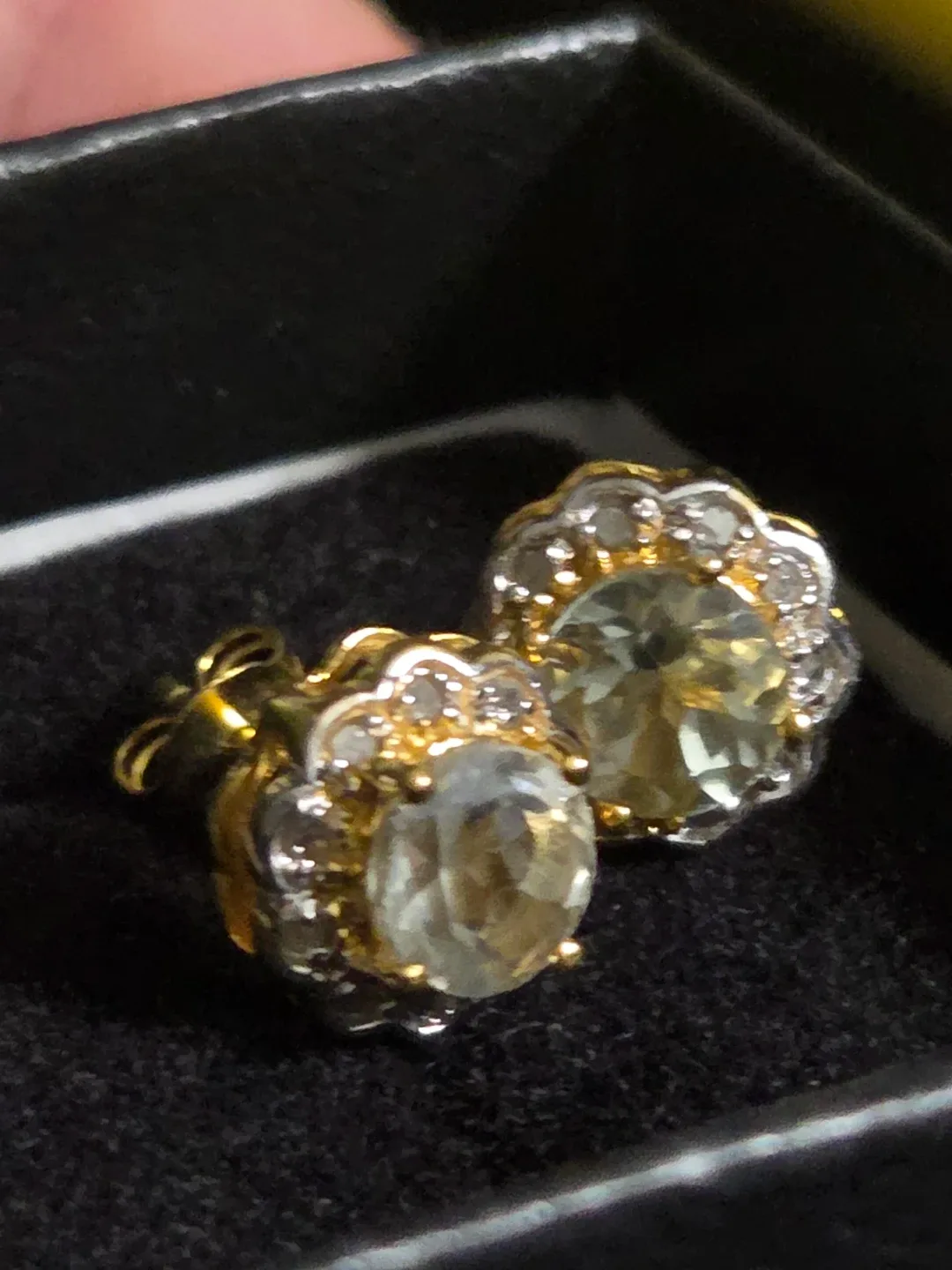 Green Amethyst & Diamond earrings - photo 3