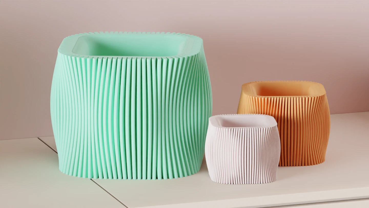 Wavy modern plant pot - photo 5
