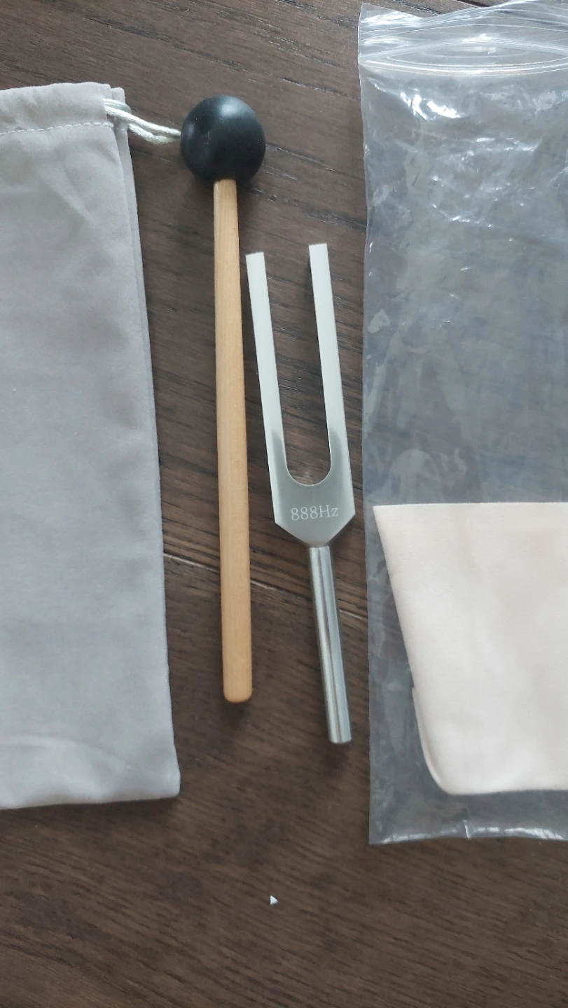 888Hz Tuning Fork with Mallet and Pouch