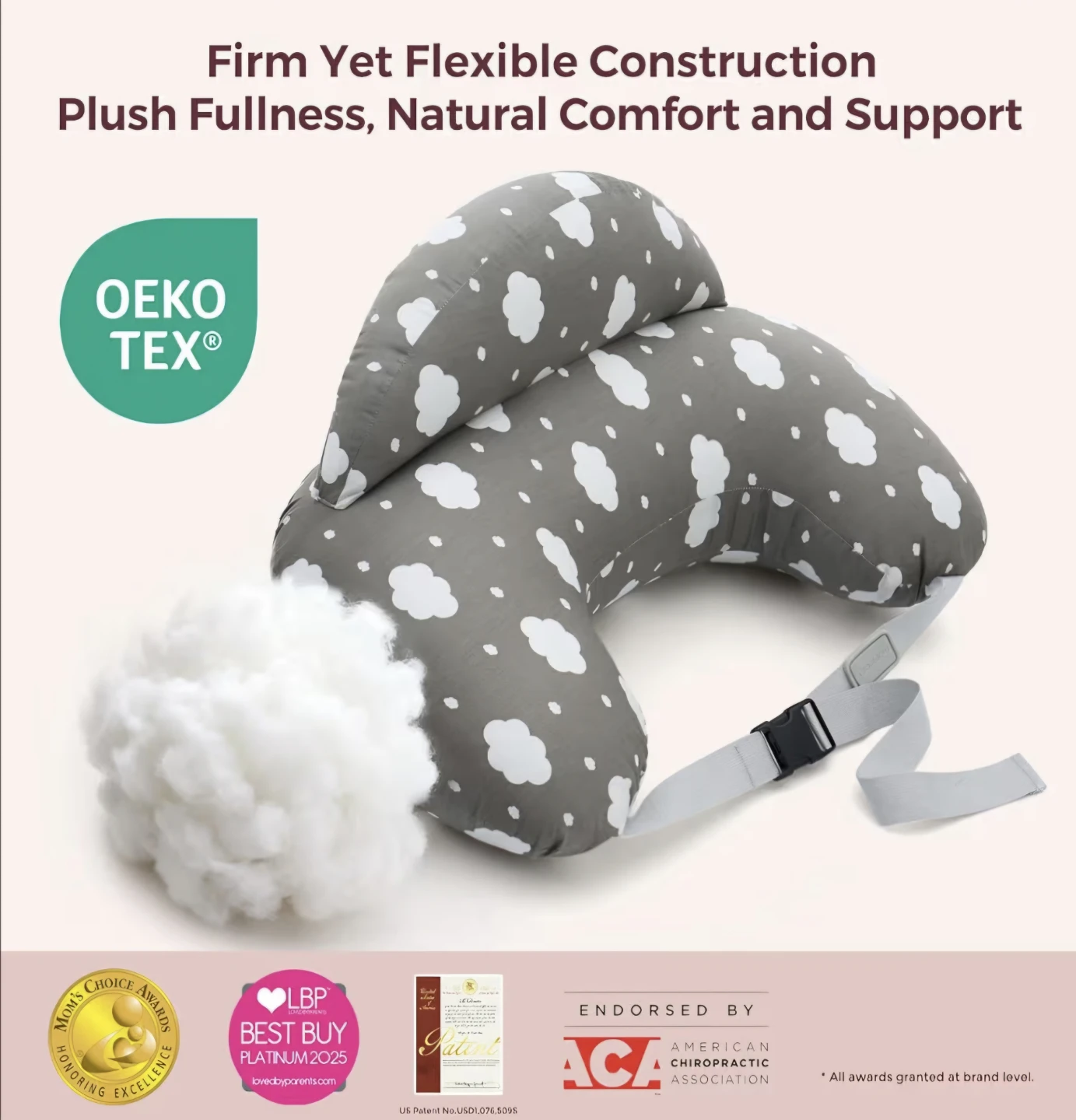 Momcozy Nursing Pillow with Adjustable Waist Strap