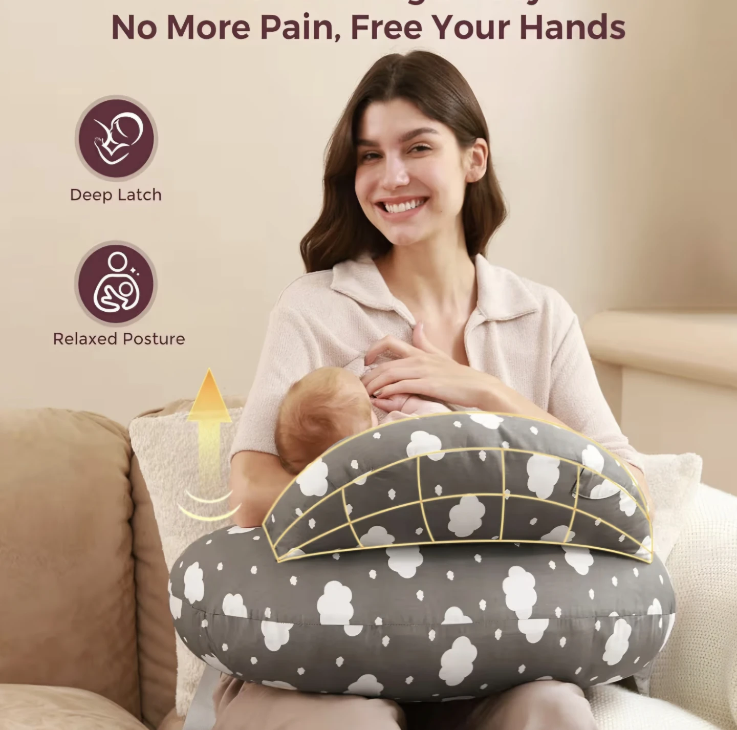 Momcozy Nursing Pillow with Adjustable Waist Strap - photo 4