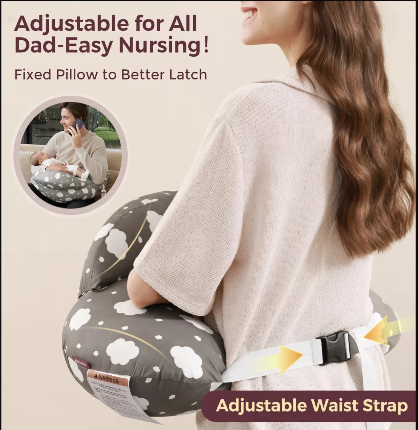 Momcozy Nursing Pillow with Adjustable Waist Strap - photo 5