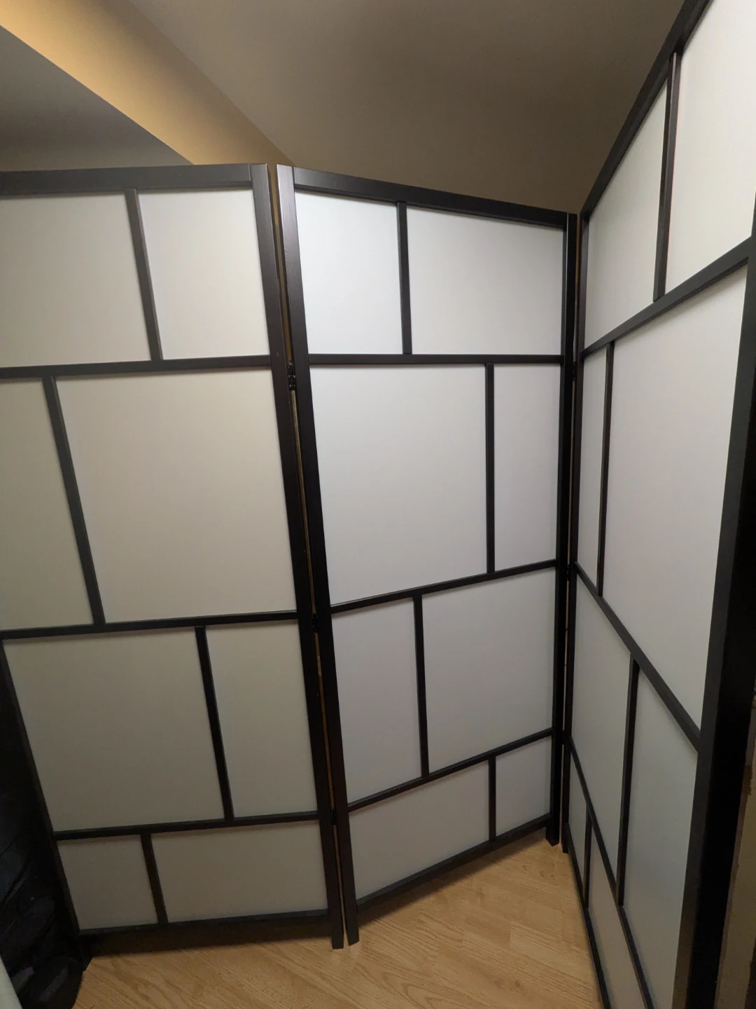 3-Panel Folding Room Divider Screen - photo 2