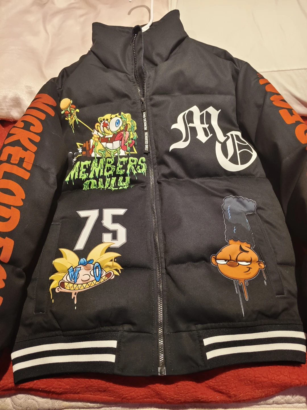 Members Only x Nickelodeon Puffer Jacket, Size Small
