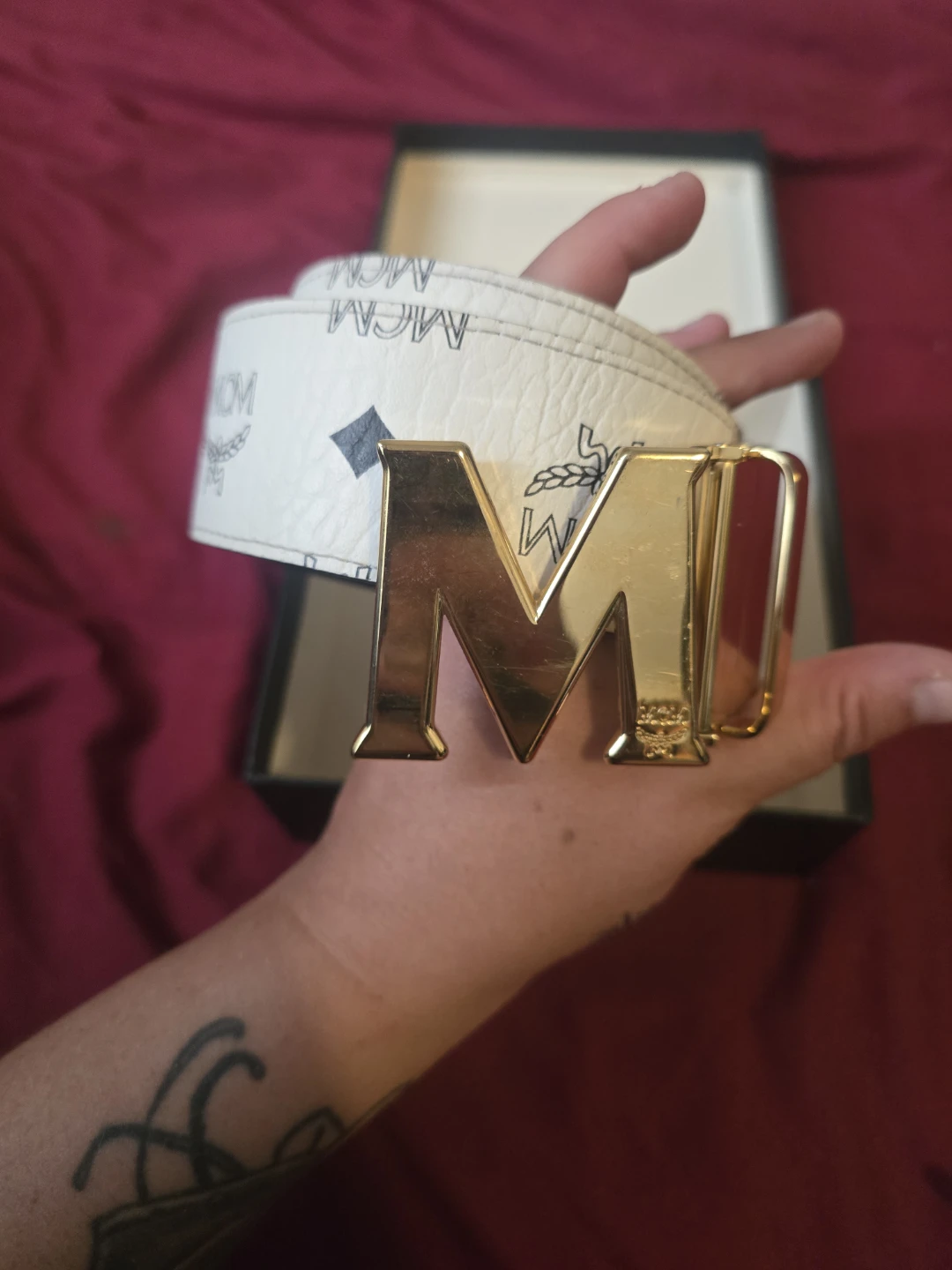 MCM Reversible Belt - White/Black - photo 4