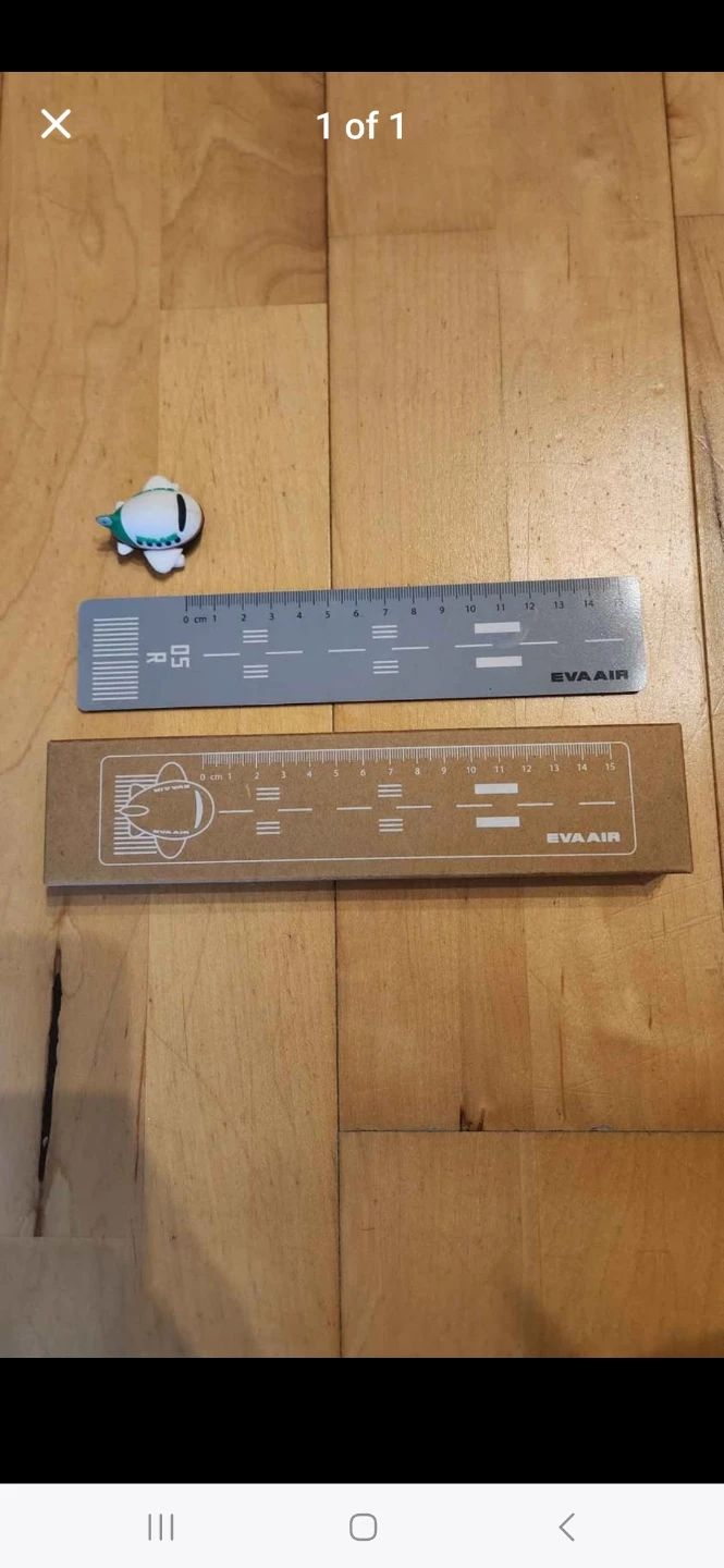 Eva Air Plane & Runway Ruler Magnets