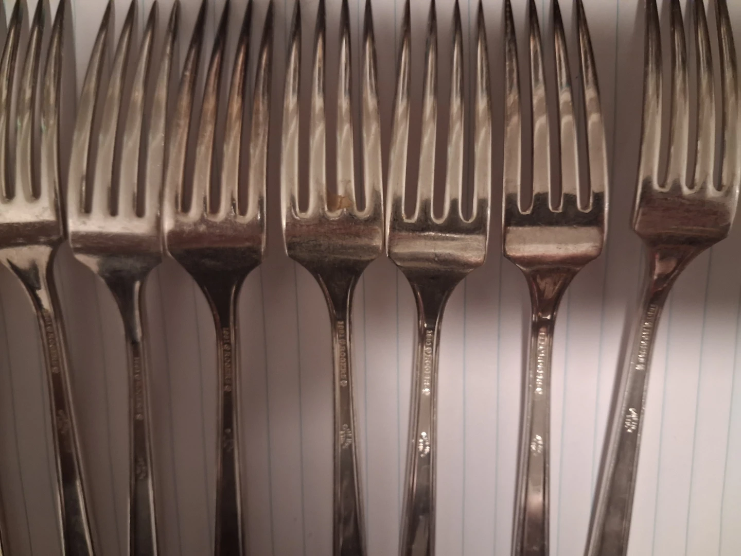 8x Silver Forks - 1891 Rogers R - photo 3