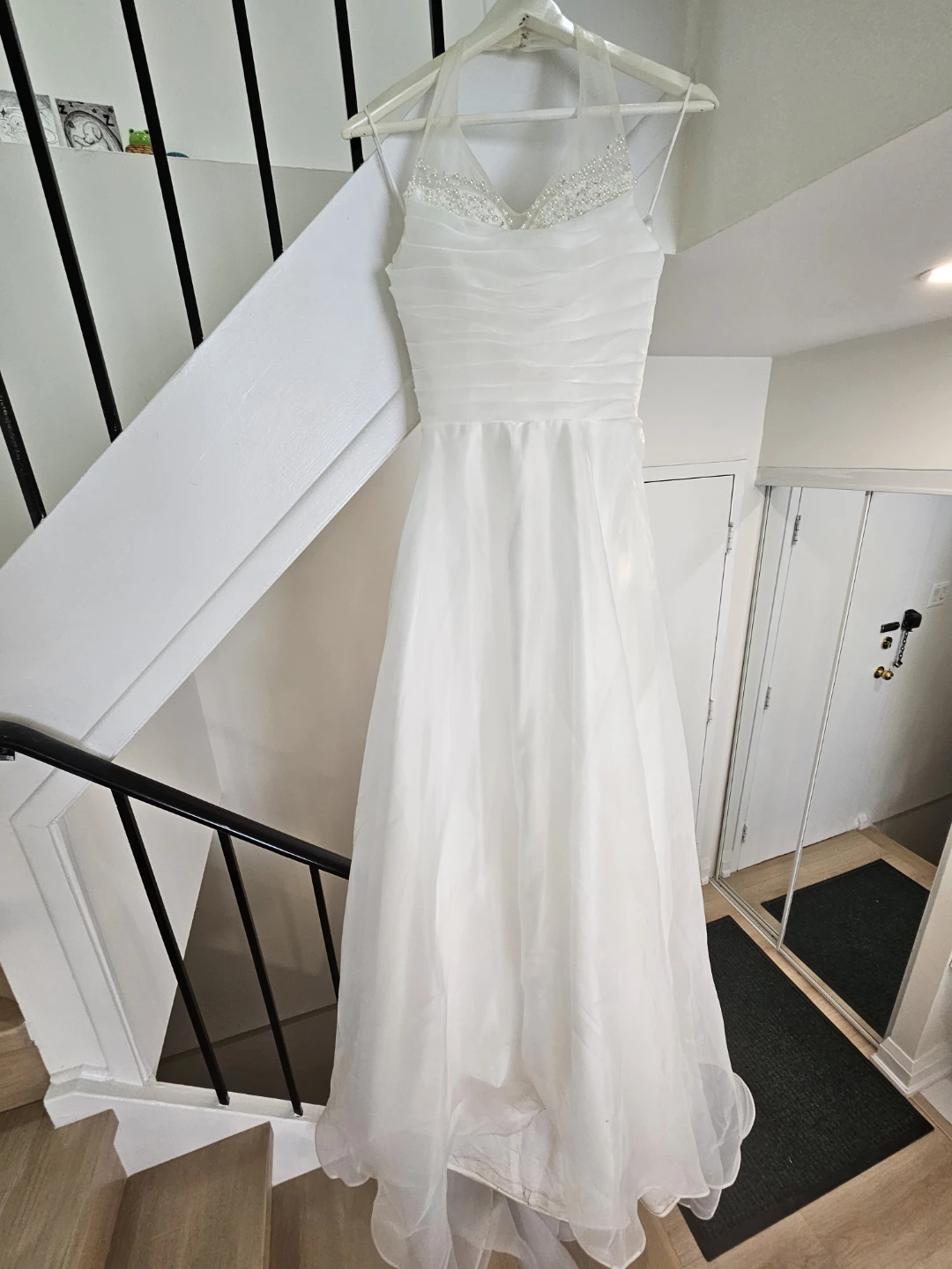 Beaded Ivory A-Line Wedding Dress - photo 3
