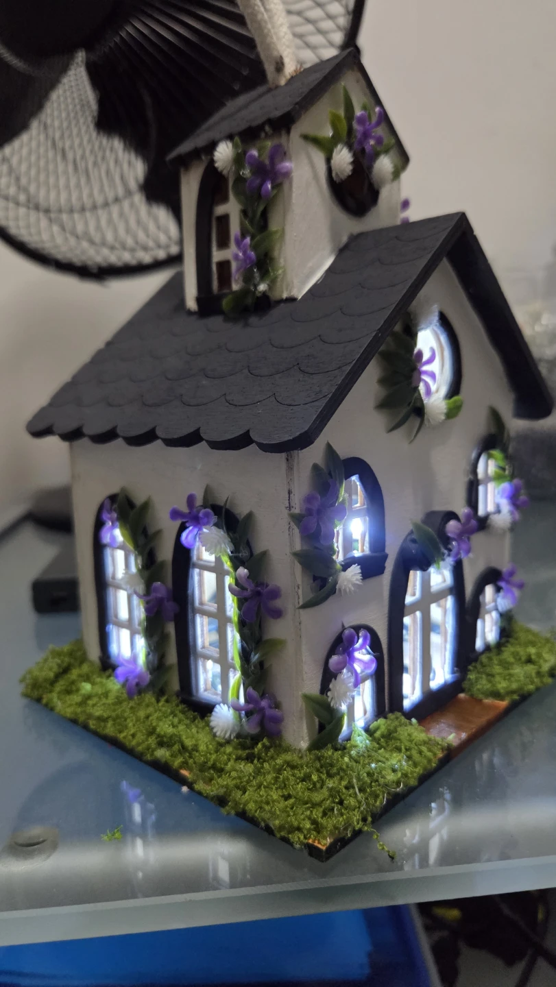 Handmade Wooden LED Decorative House