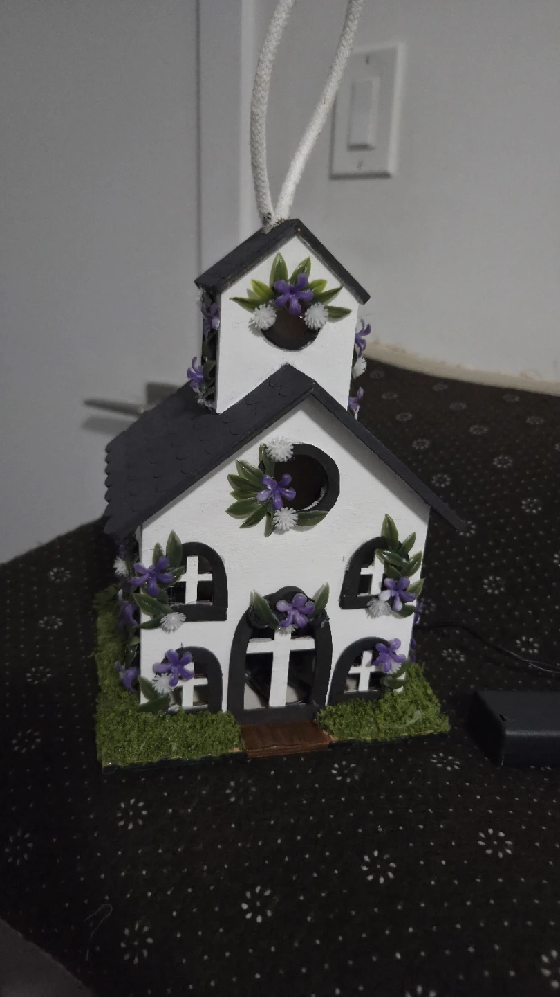 Handmade Wooden LED Decorative House - photo 2