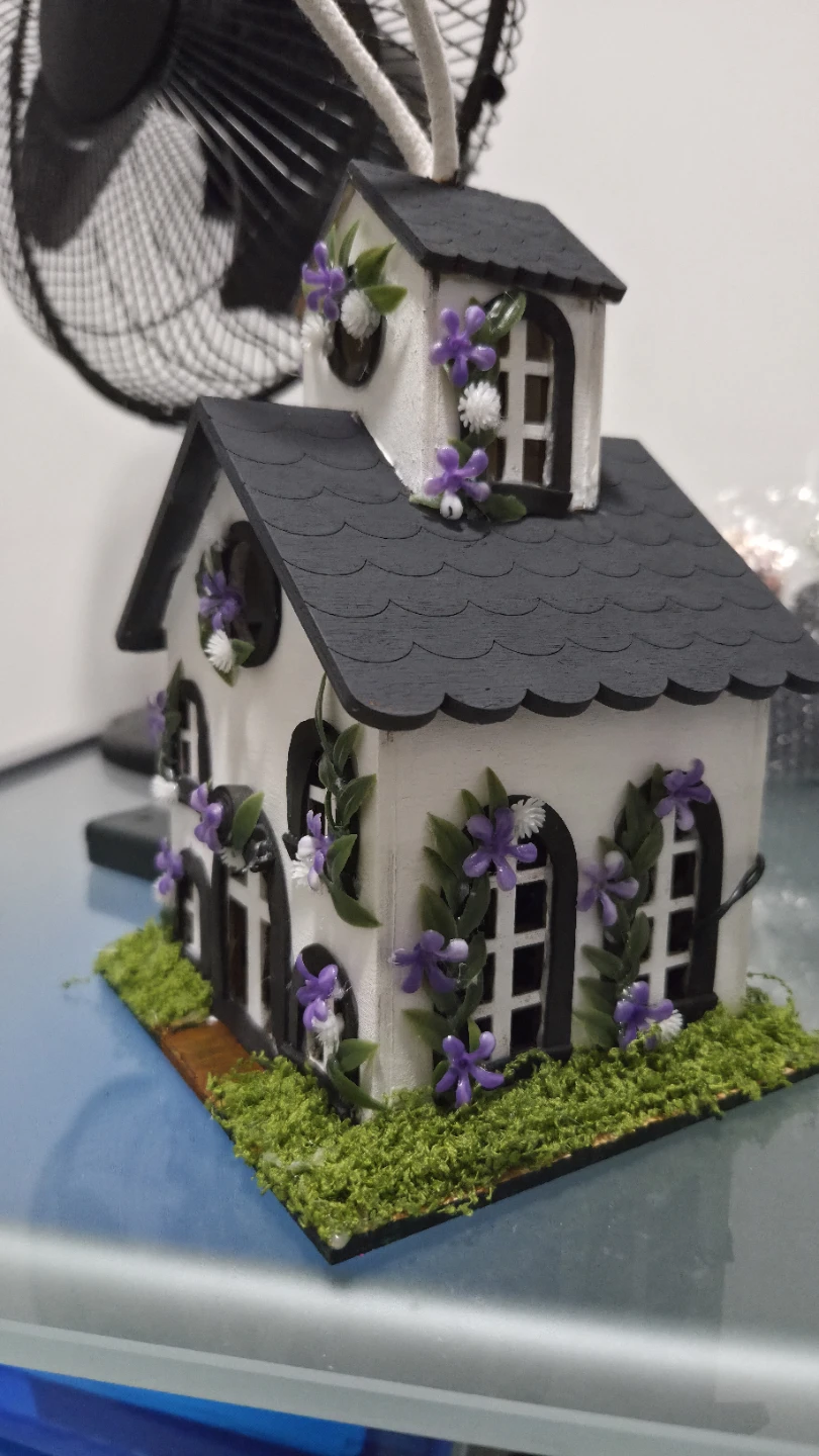 Handmade Wooden LED Decorative House - photo 4