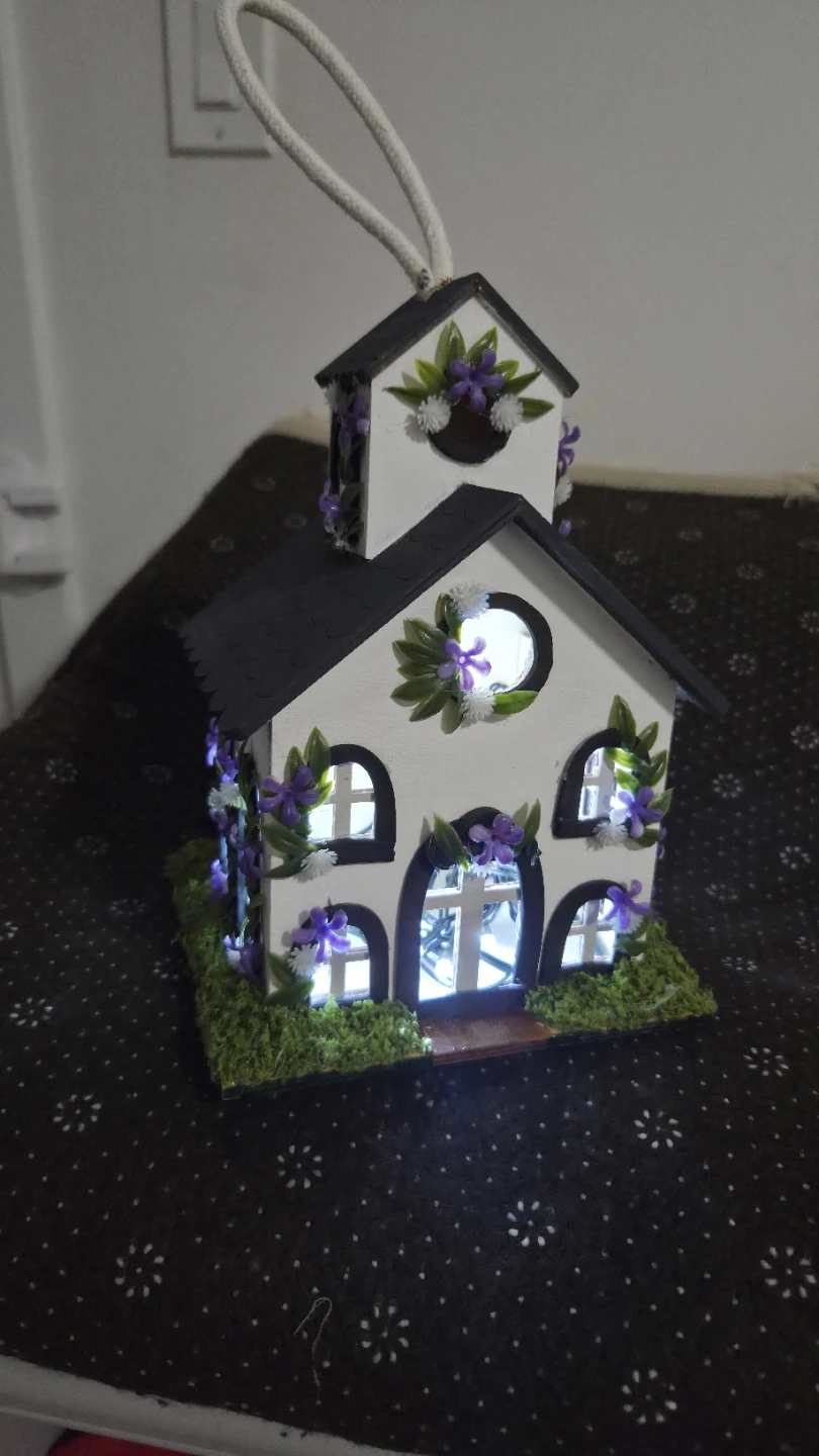 Handmade Wooden LED Decorative House - photo 5